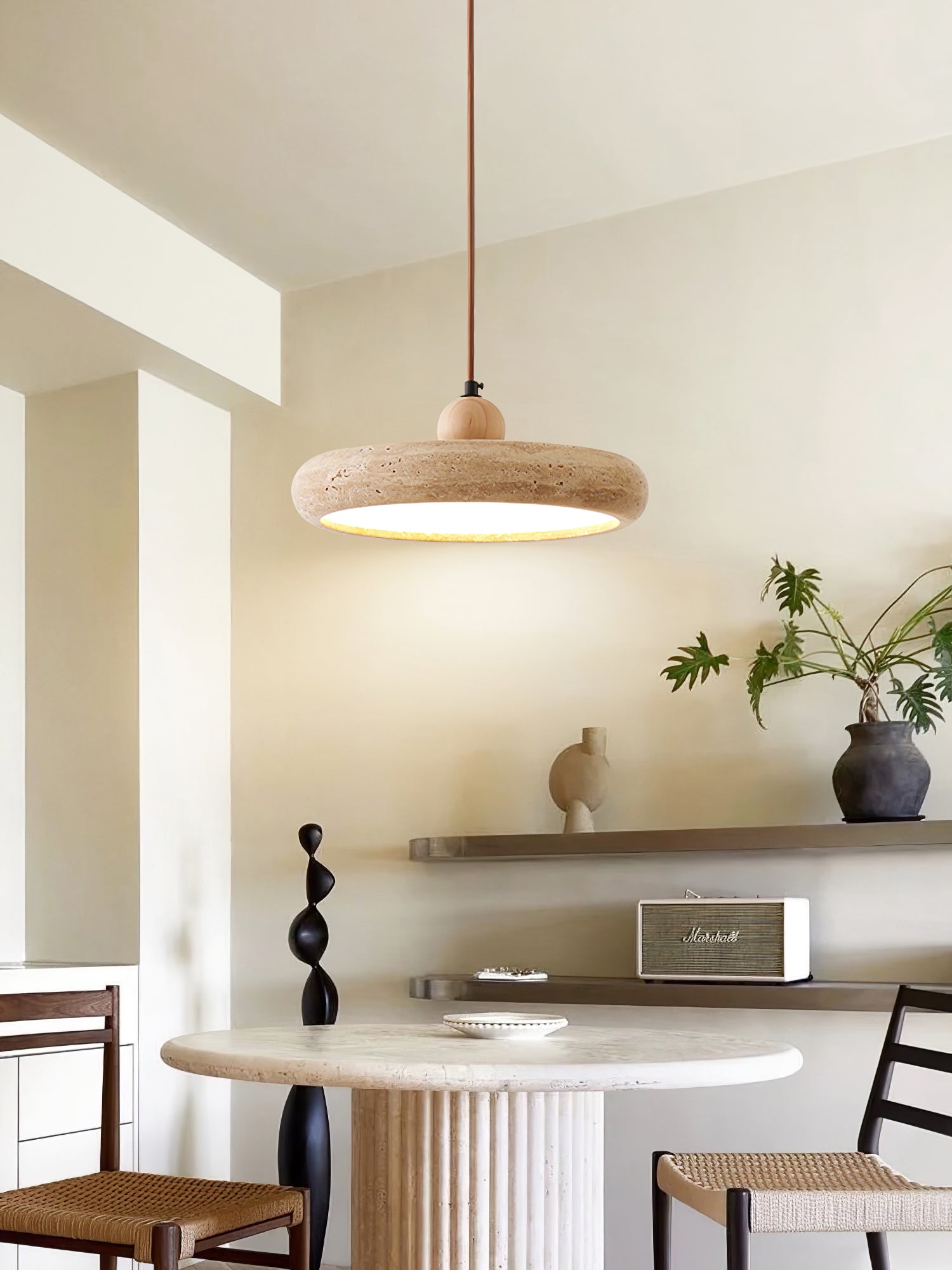 Zesolor Minimalist Travertine Pendant Light - Blowlighting