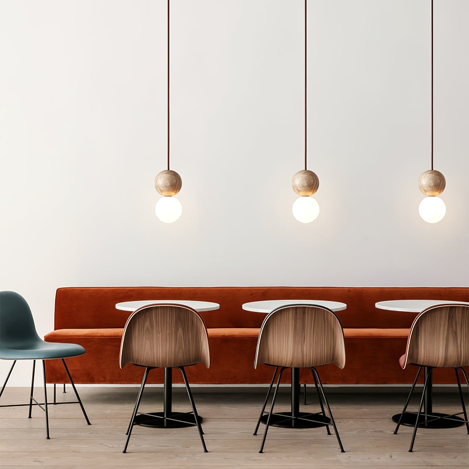 Luna Travertine Pendant Light - Blowlighting