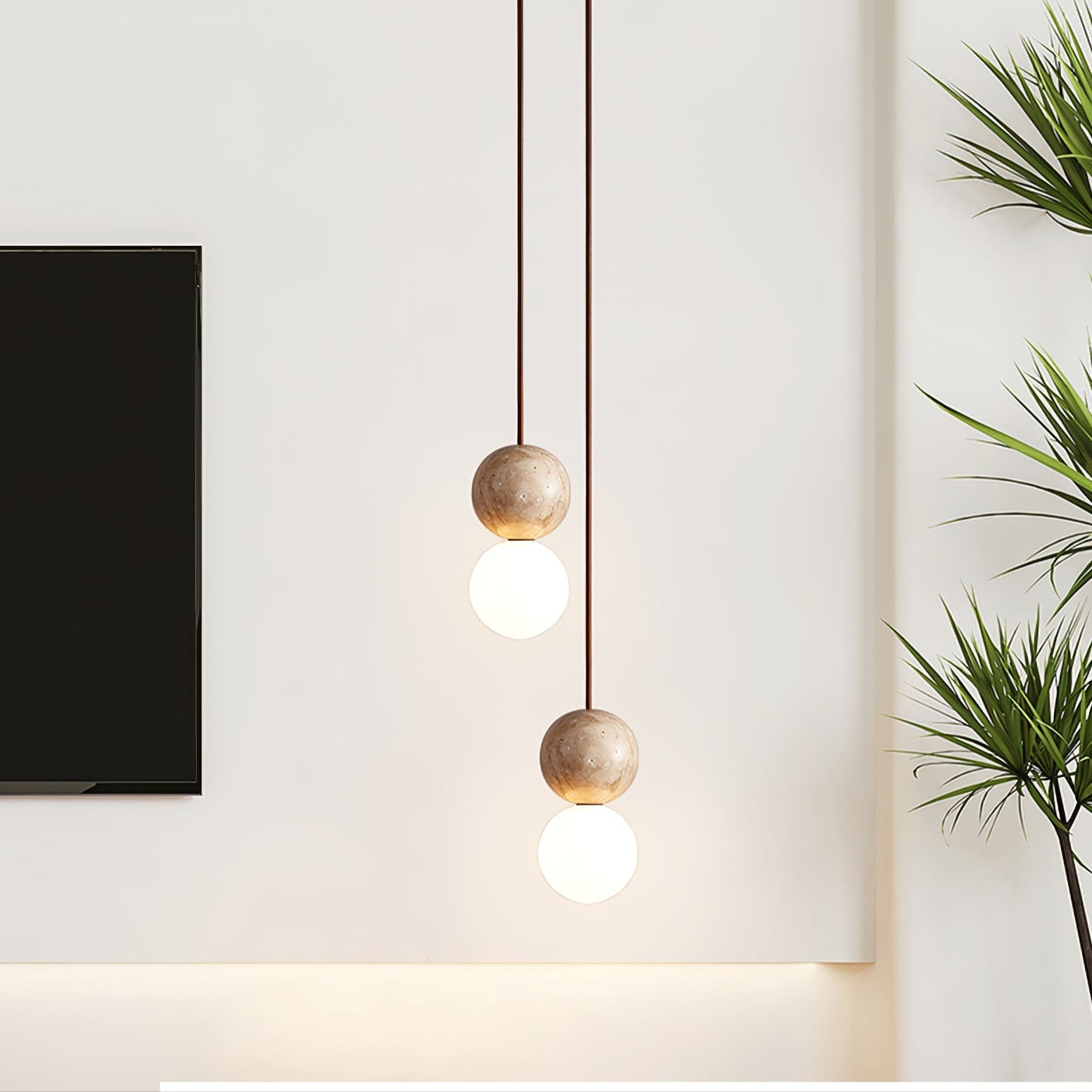 Luna Travertine Pendant Light - Blowlighting