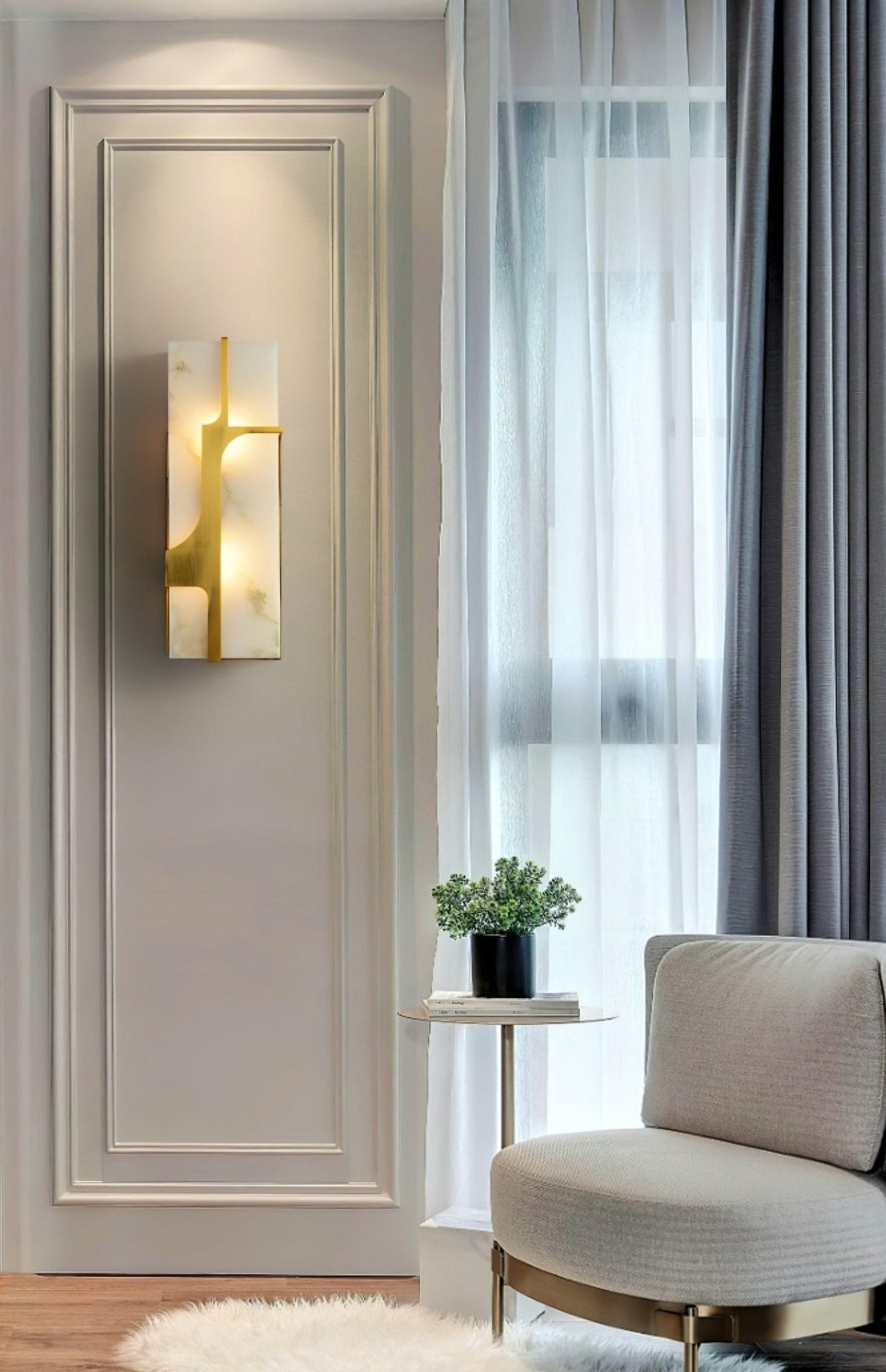 Ocarionis Geometric Alabaster Wall Light - Blowlighting
