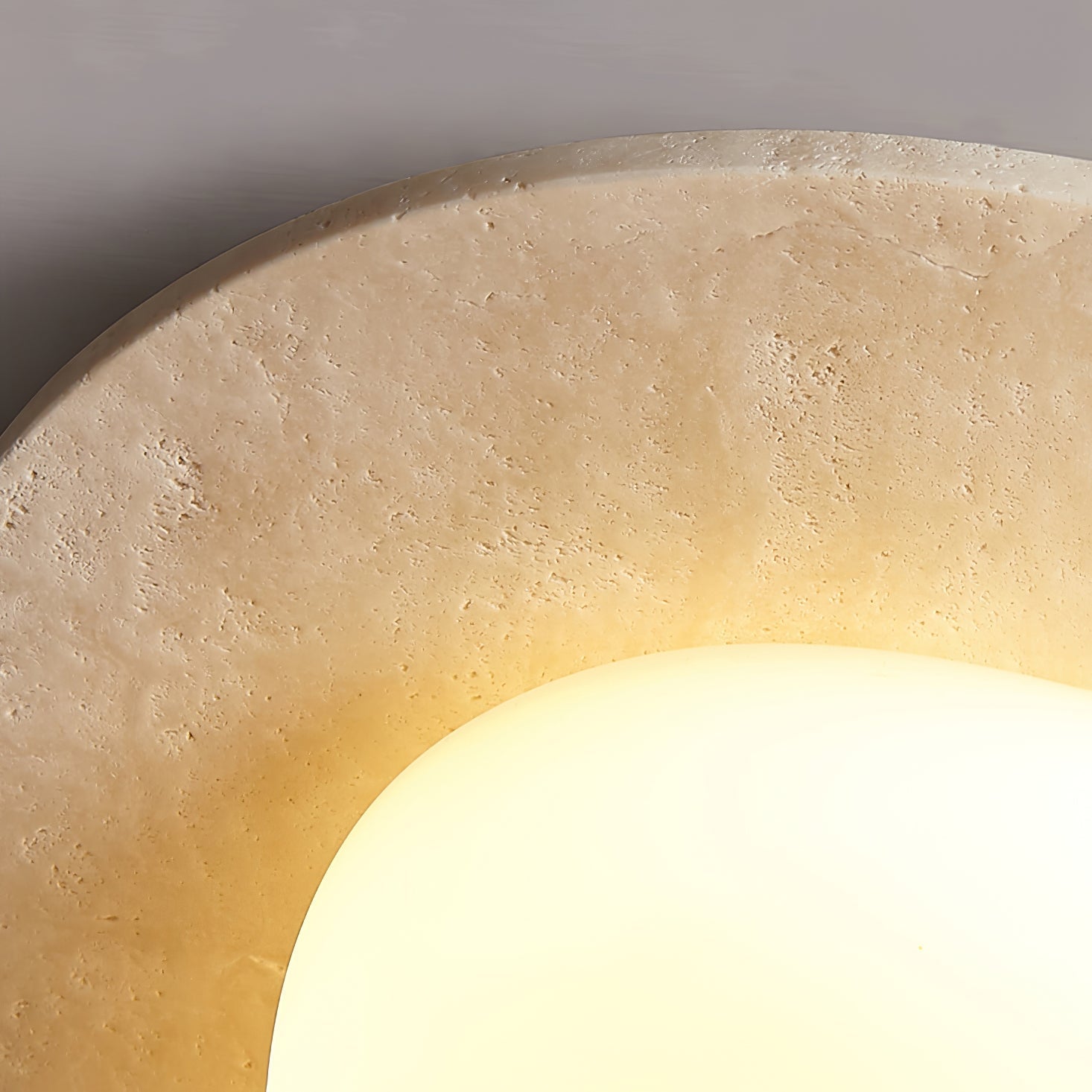 Orlaeisra Circular Travertine Ceiling Light - Blowlighting