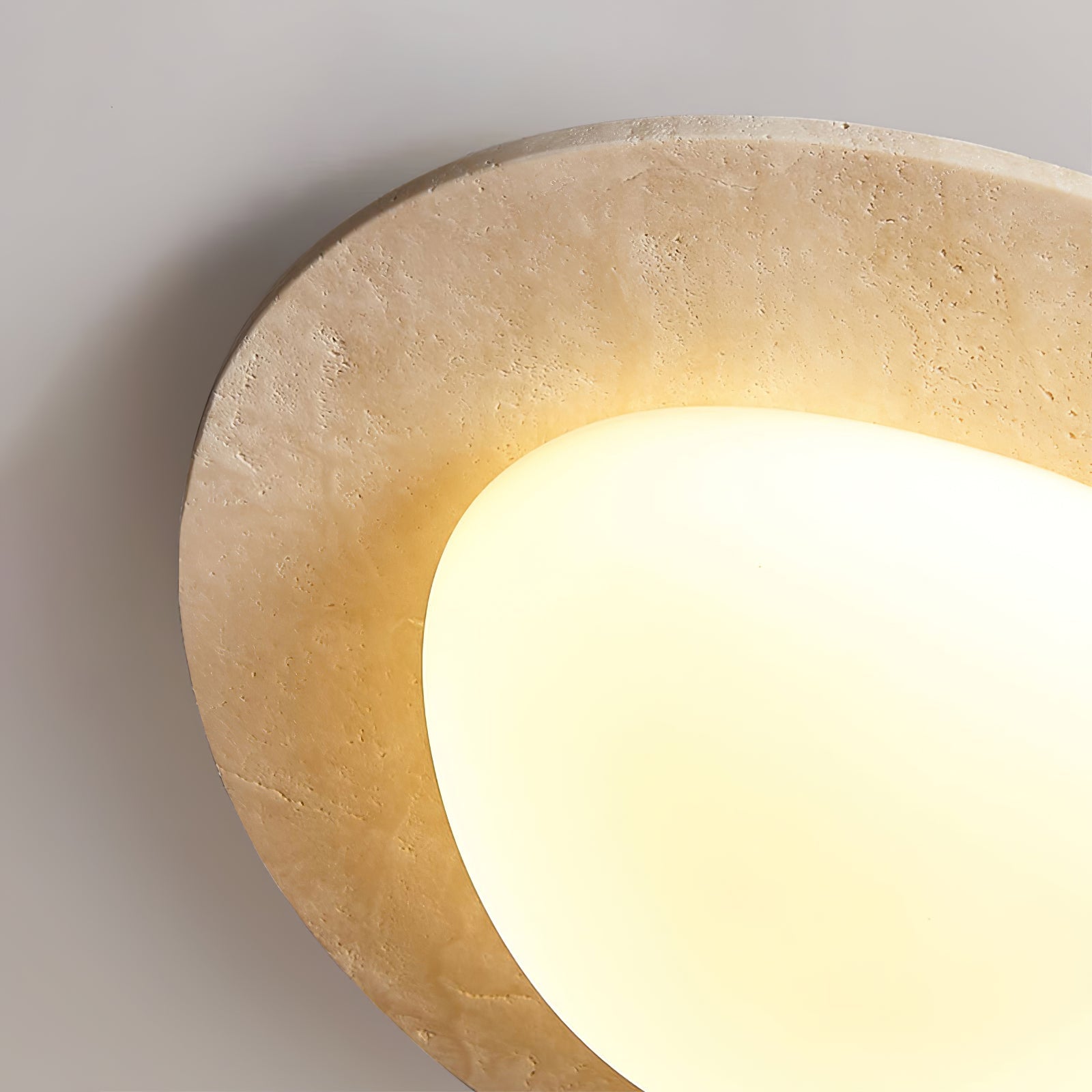 Orlaeisra Circular Travertine Ceiling Light - Blowlighting