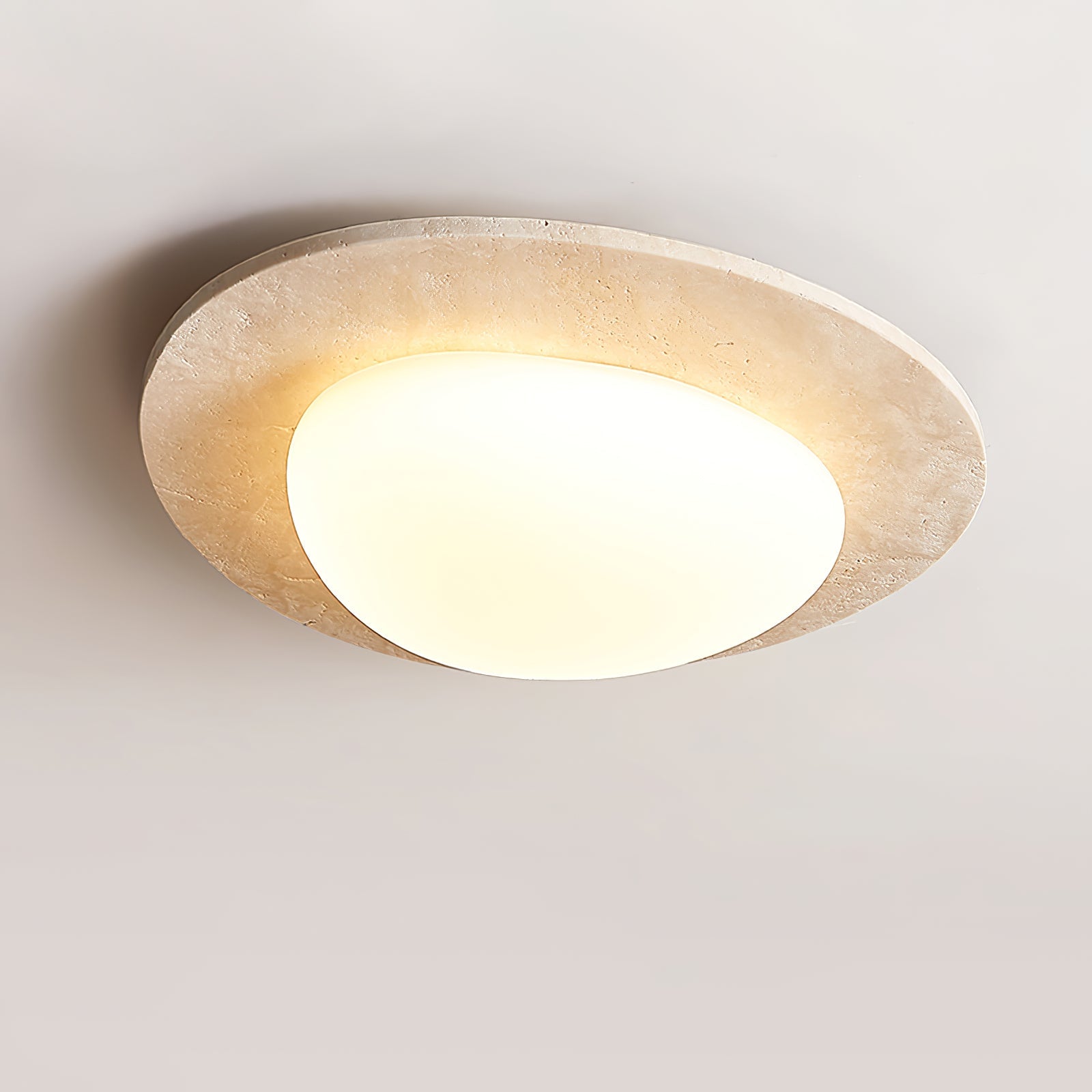 Orlaeisra Circular Travertine Ceiling Light - Blowlighting