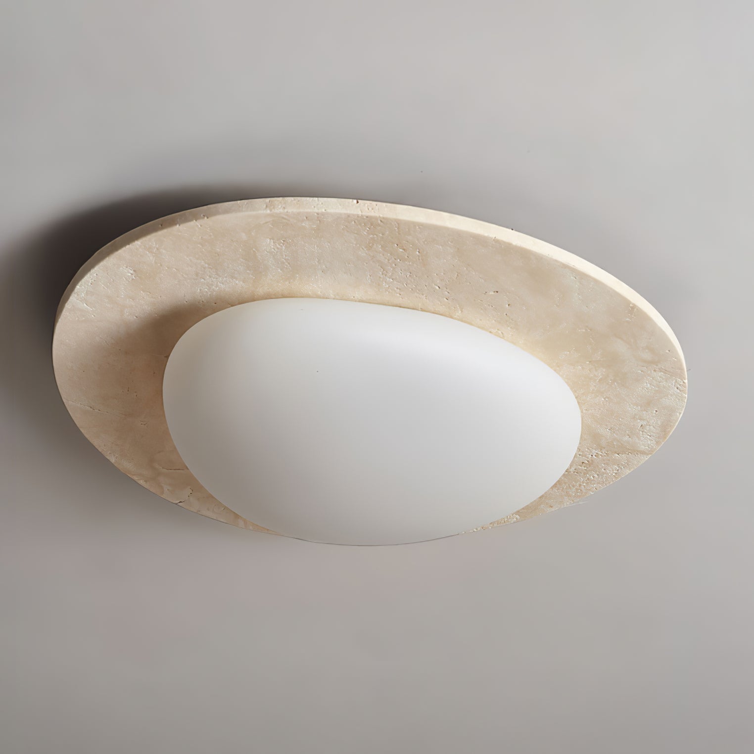 Orlaeisra Circular Travertine Ceiling Light - Blowlighting