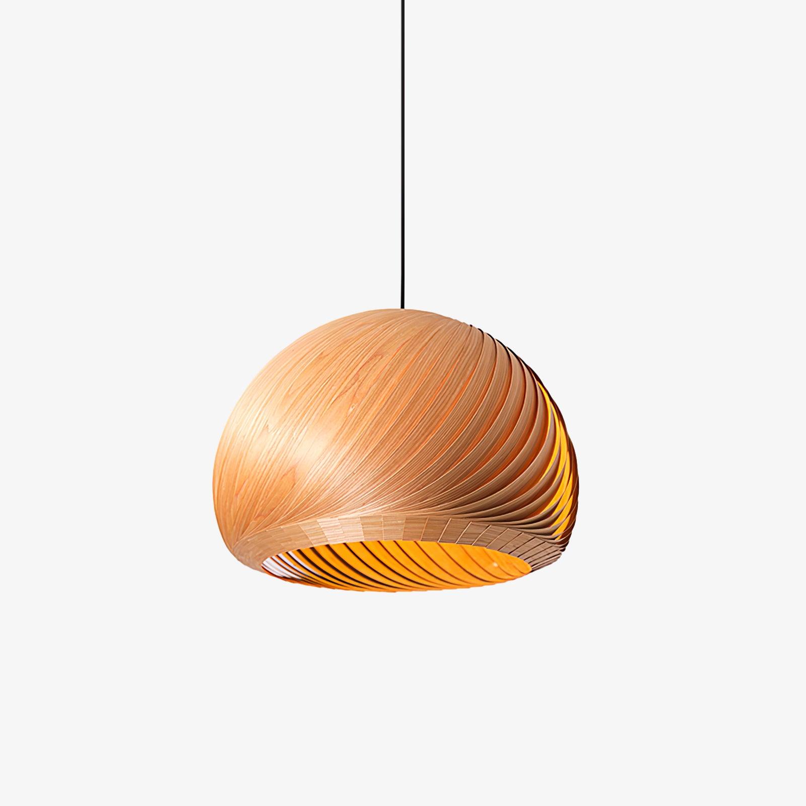 Spiral Vintage Wood Pendant Lamp - Blowlighting