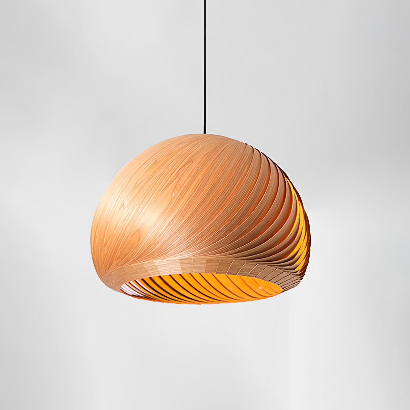 Spiral Vintage Wood Pendant Lamp - Blowlighting