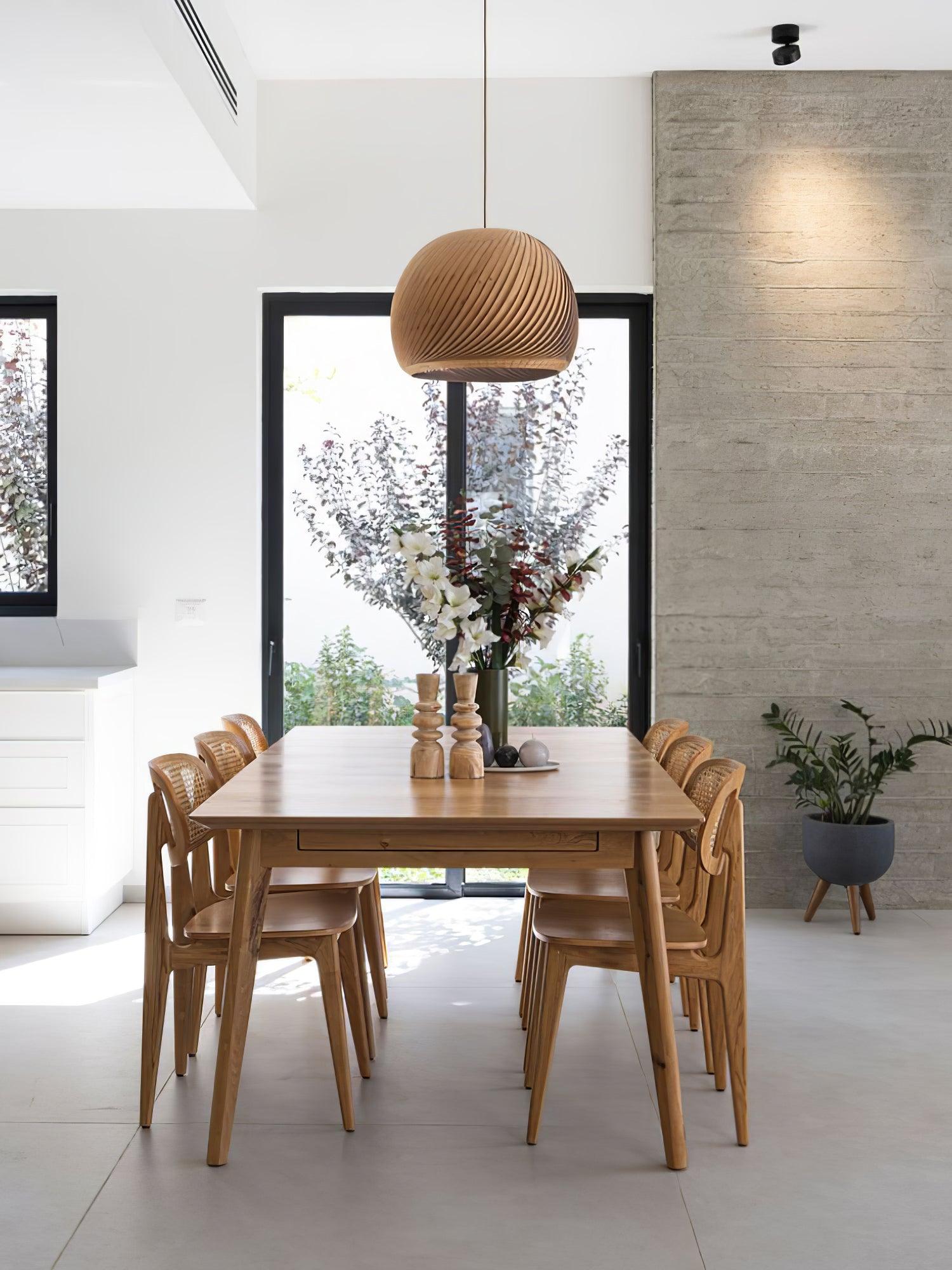 Spiral Vintage Wood Pendant Lamp - Blowlighting