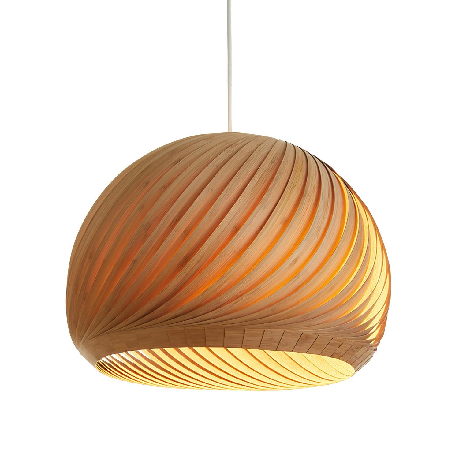 Spiral Vintage Wood Pendant Lamp - Blowlighting