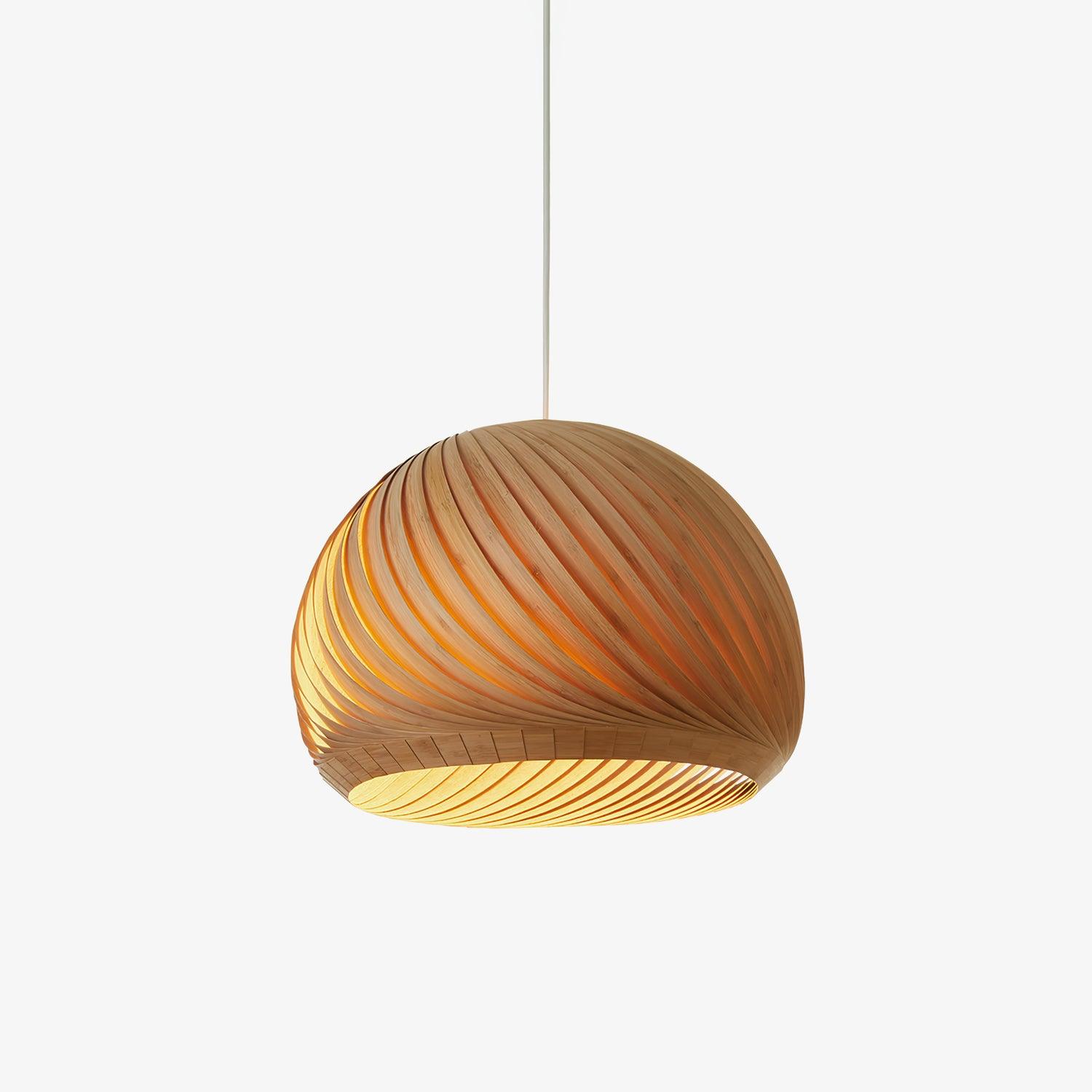 Spiral Vintage Wood Pendant Lamp - Blowlighting