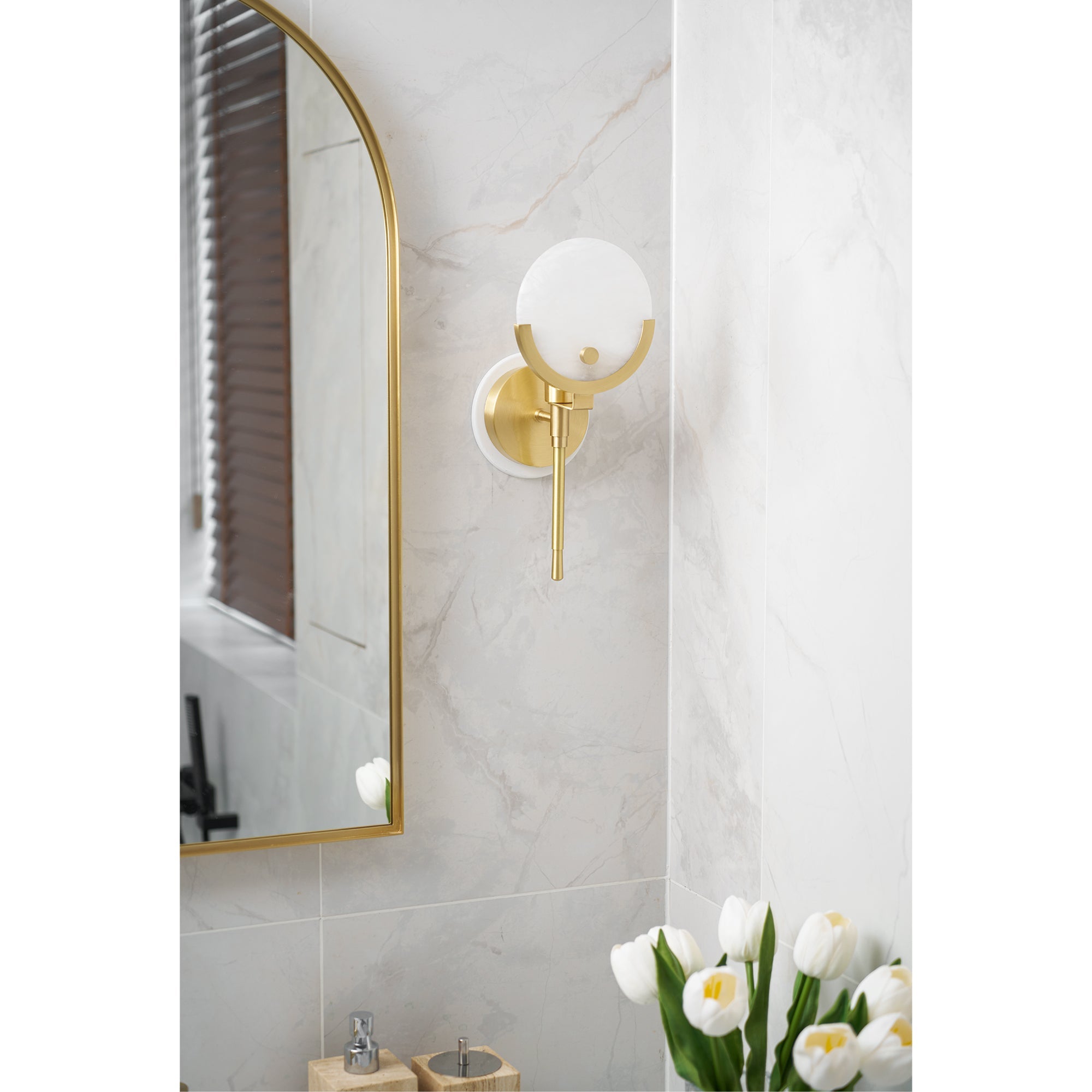Zavarara Sphere Alabaster Wall Light - Blowlighting