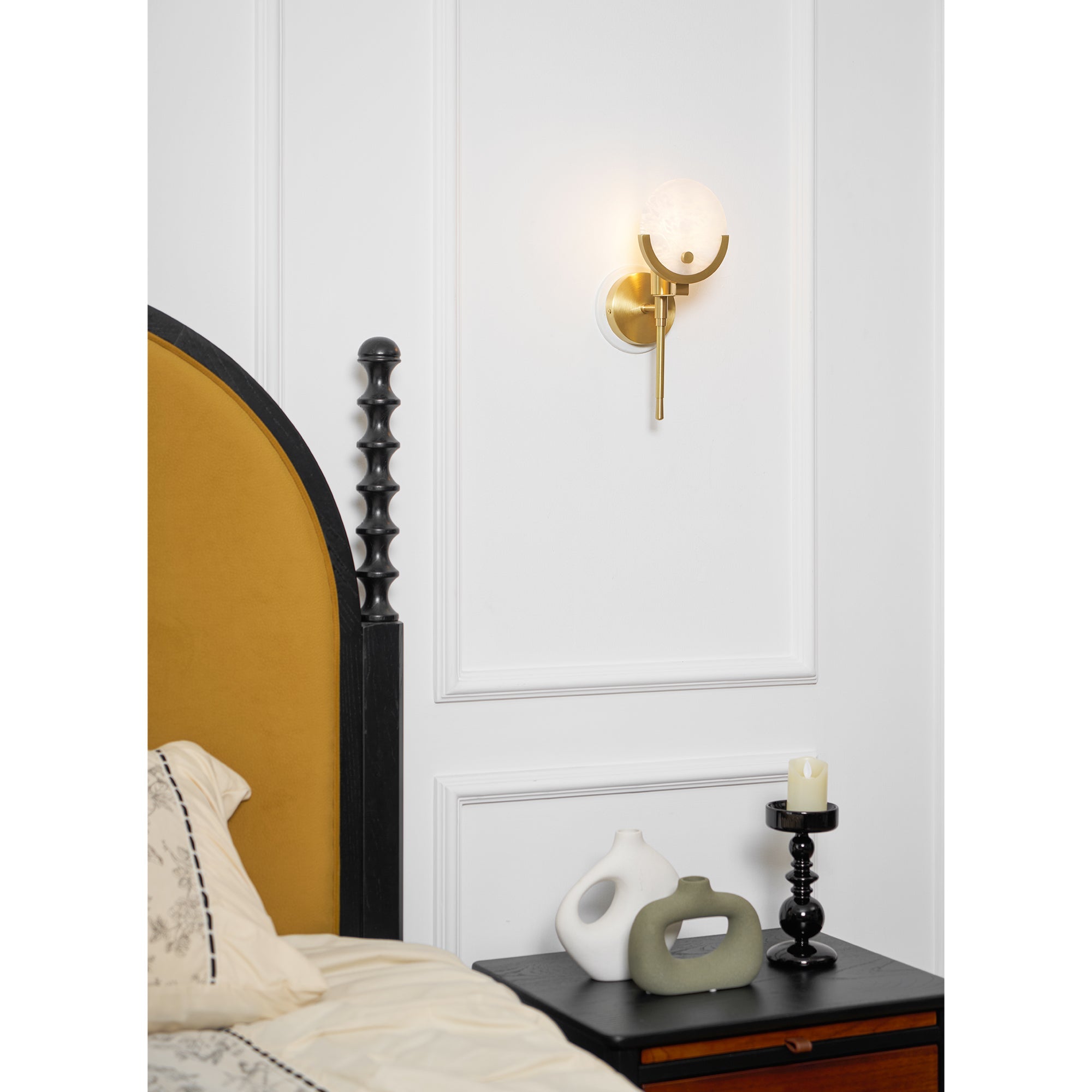 Zavarara Sphere Alabaster Wall Light - Blowlighting