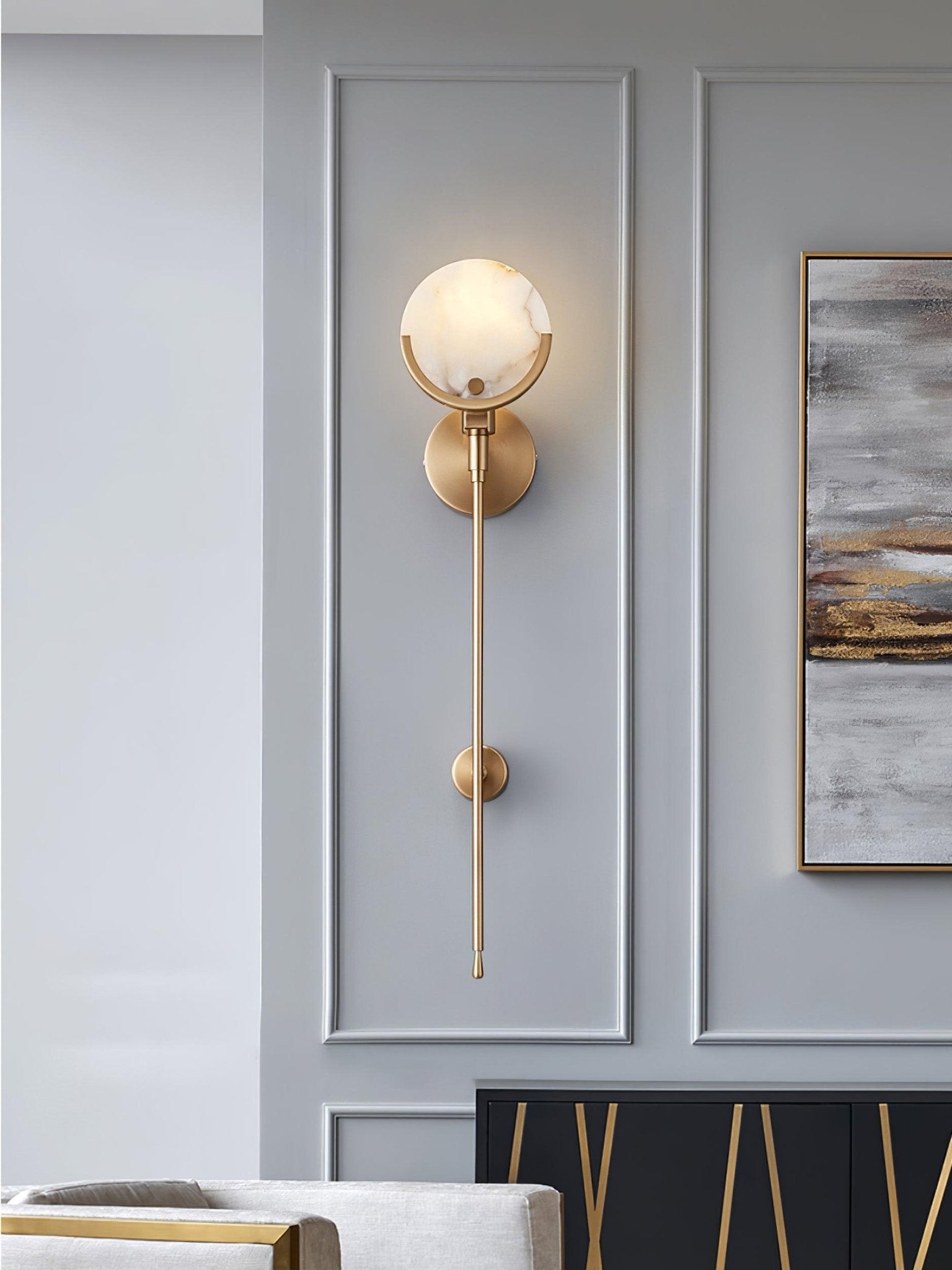Zavarara Sphere Alabaster Wall Light - Blowlighting