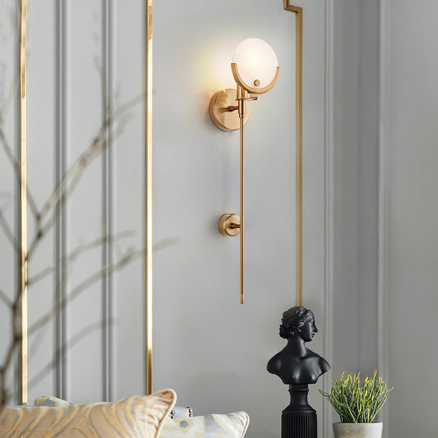 Zavarara Sphere Alabaster Wall Light - Blowlighting
