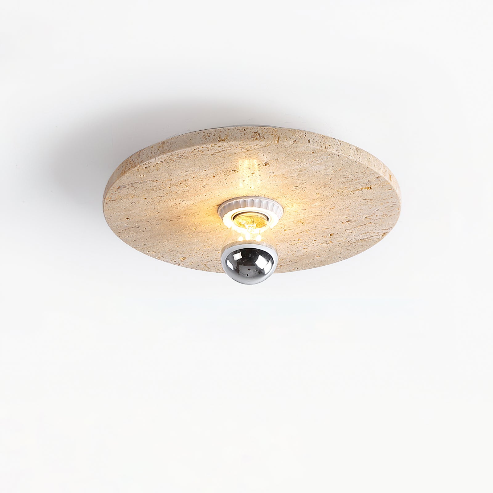 Avize Minimalist Travertine Ceiling Light