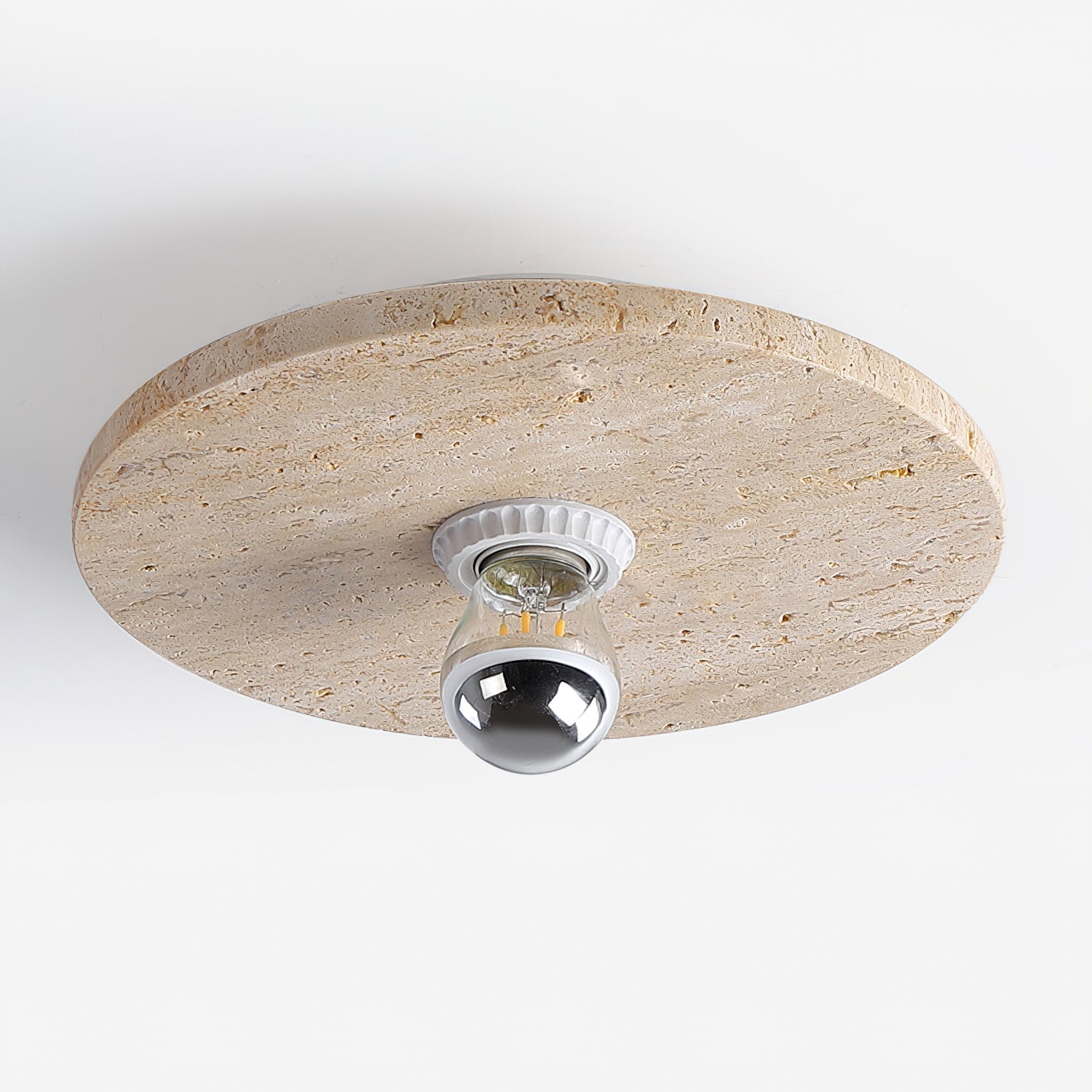 Avize Minimalist Travertine Ceiling Light