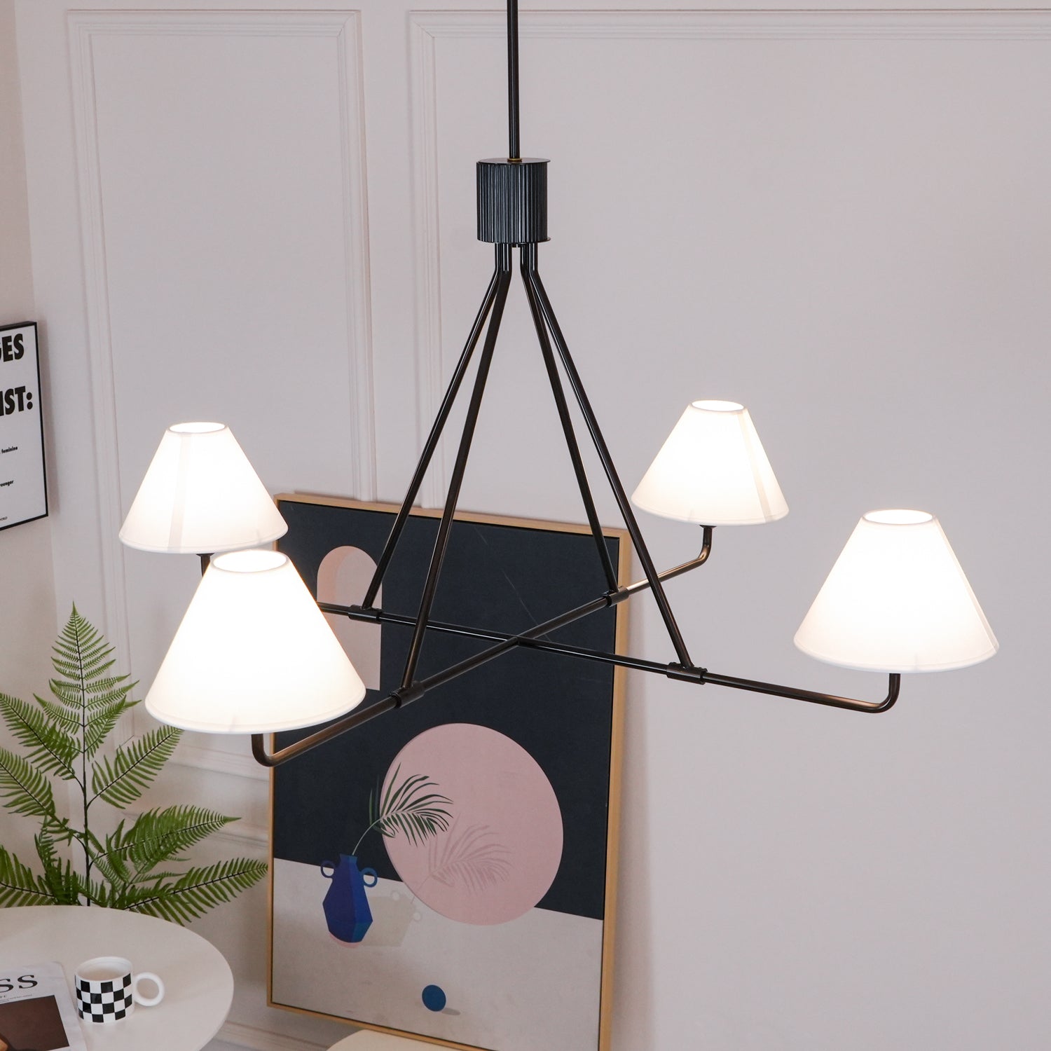 Aurora Chandelier Cone Shade Minimalist - Blowlighting