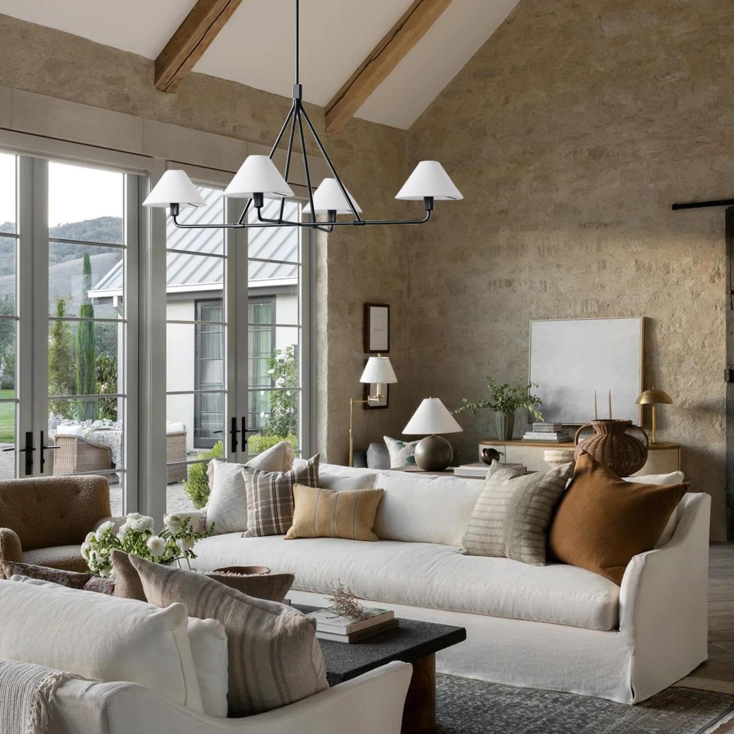 Aurora Chandelier Cone Shade Minimalist - Blowlighting