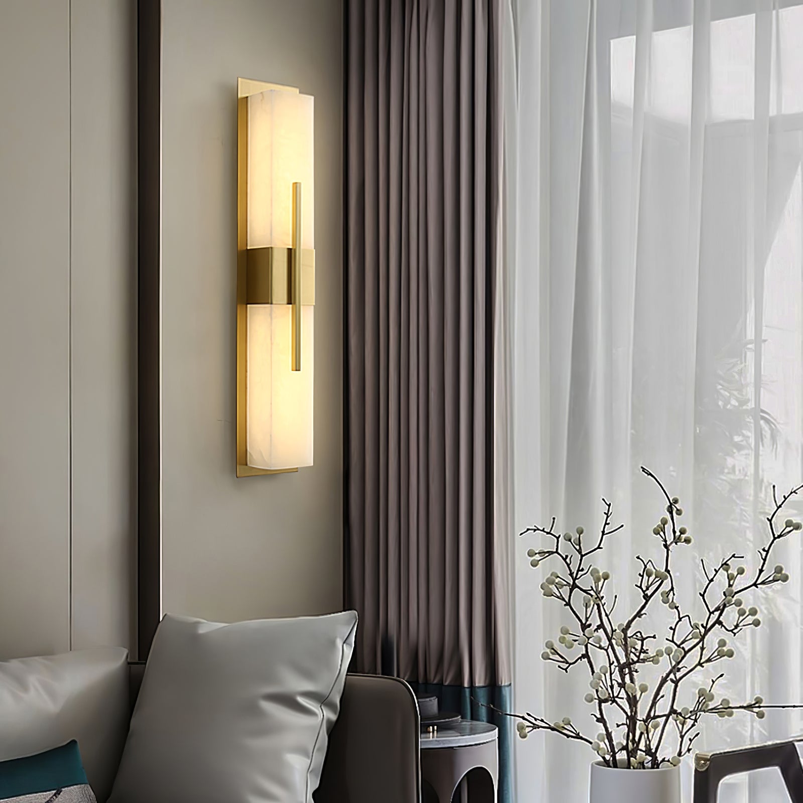Lylirel Rectangular Alabaster Wall Light - Blowlighting