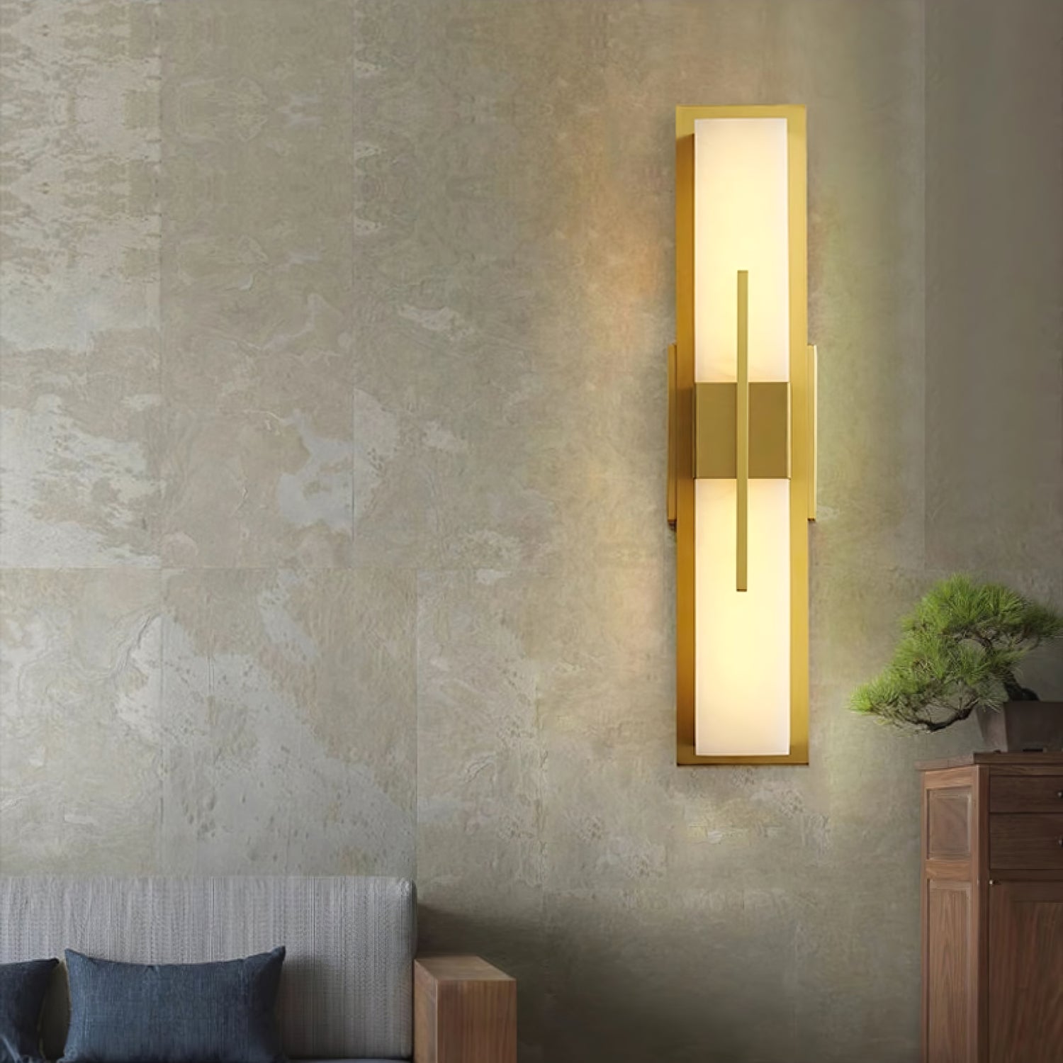 Lylirel Rectangular Alabaster Wall Light - Blowlighting