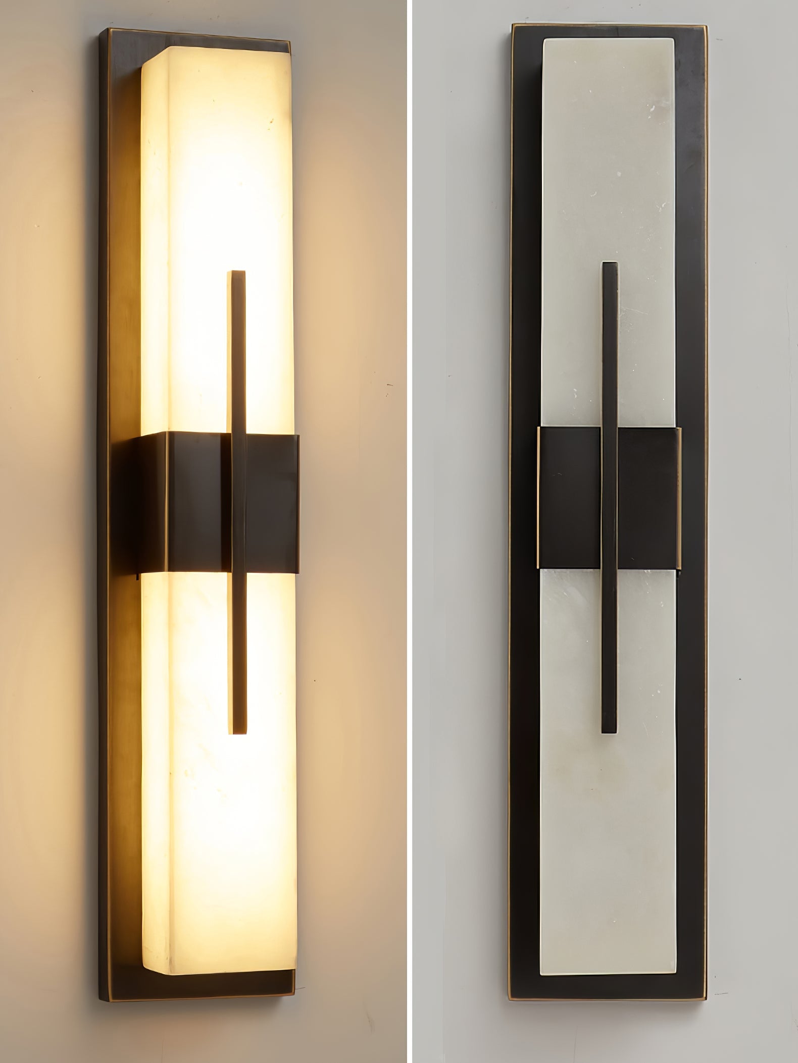 Lylirel Rectangular Alabaster Wall Light - Blowlighting