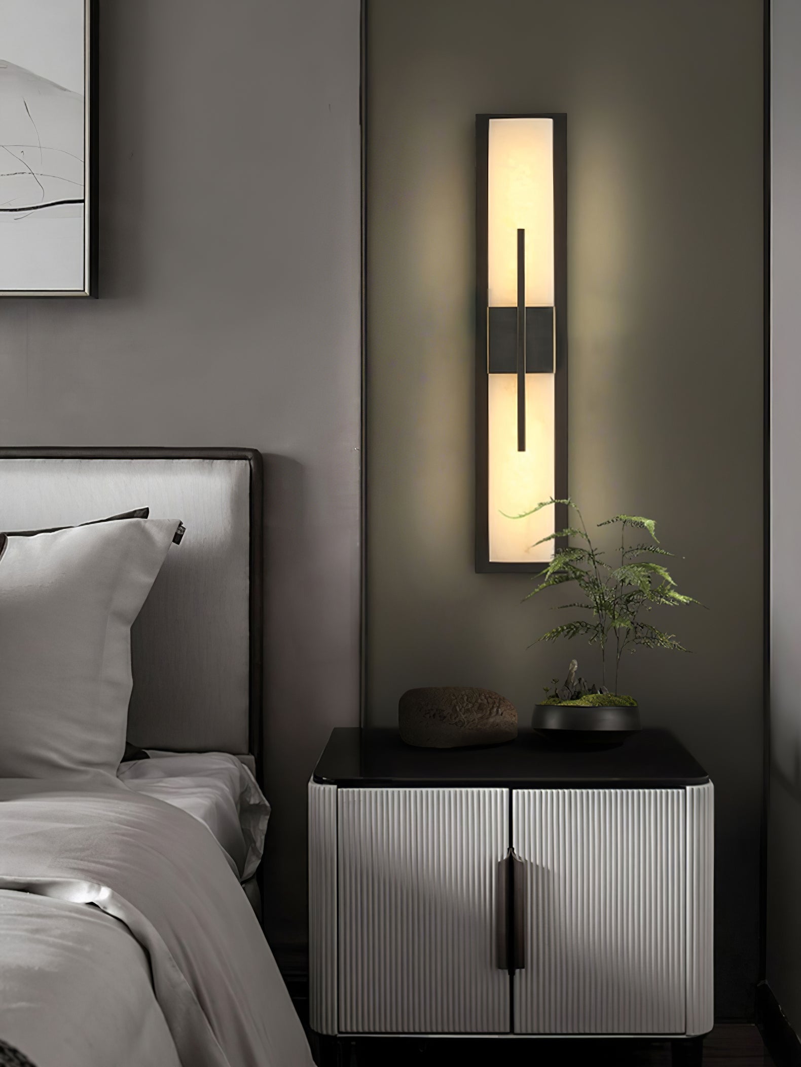Lylirel Rectangular Alabaster Wall Light - Blowlighting