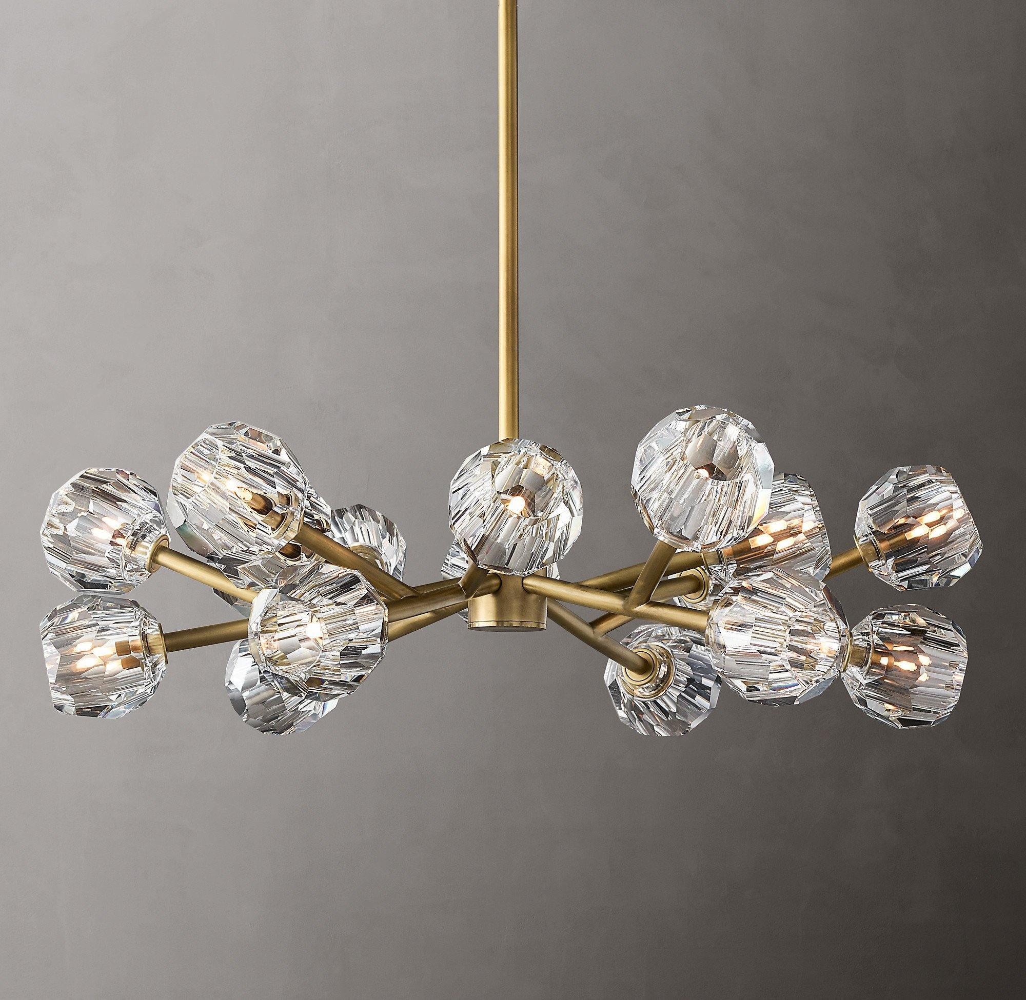 Crystal Ball Round Cluster Chandelier - Blowlighting