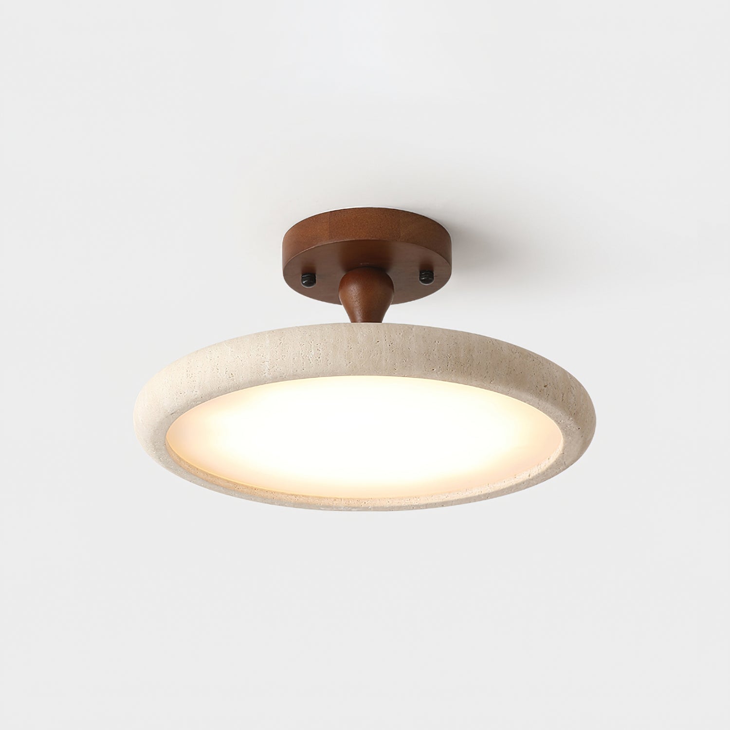 Bailey Minimalist Travertine Ceiling Light