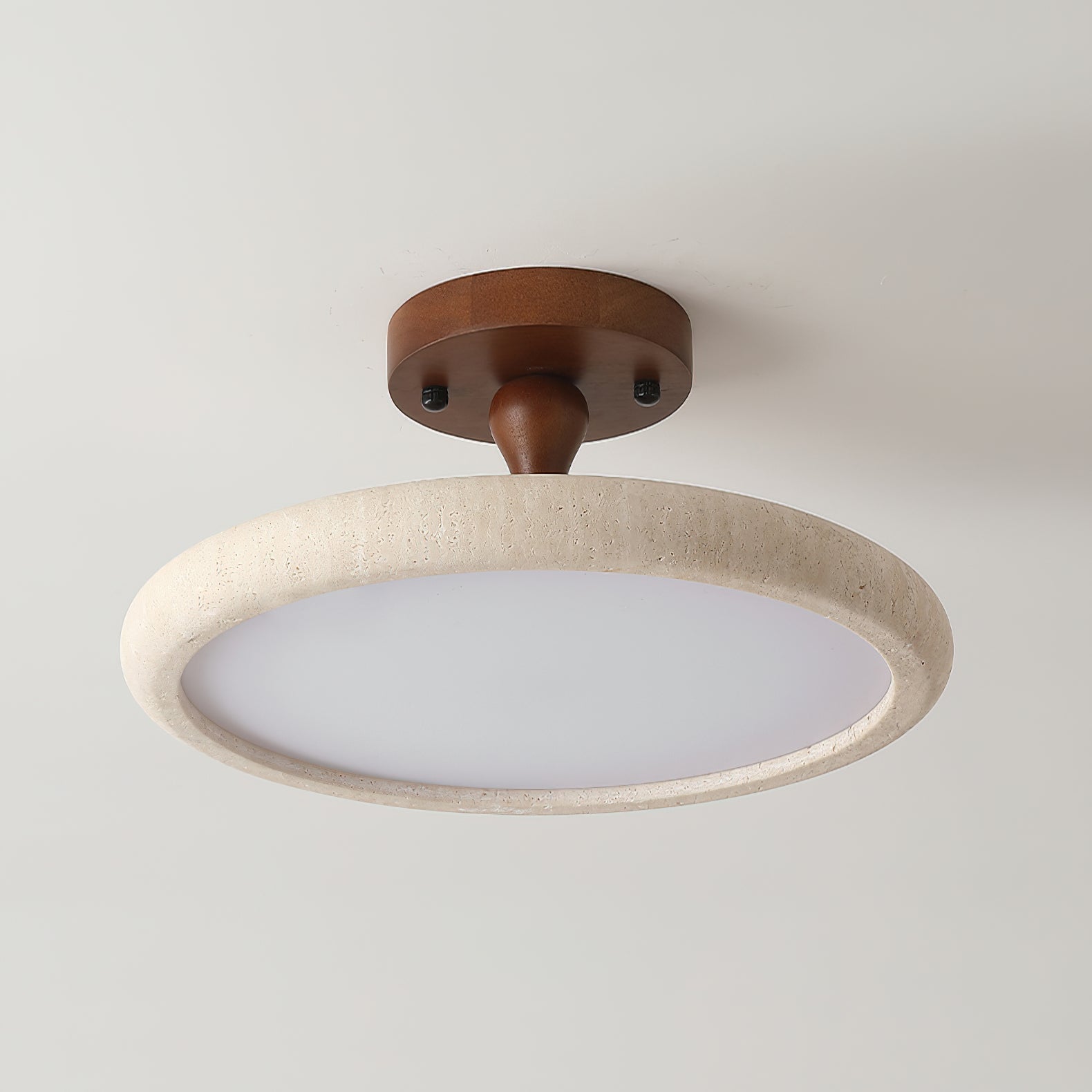 Bailey Minimalist Travertine Ceiling Light
