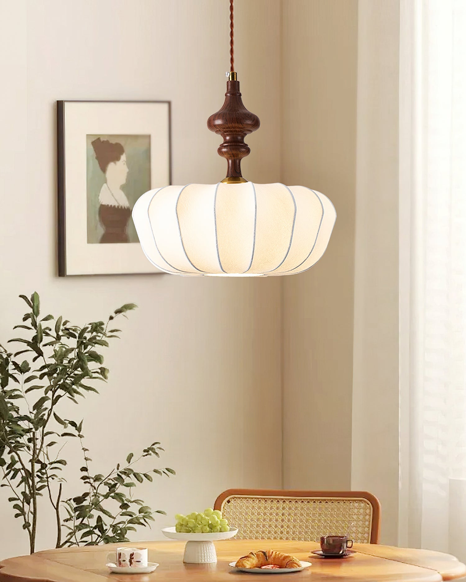 Baird Modern Silk Pendant Light