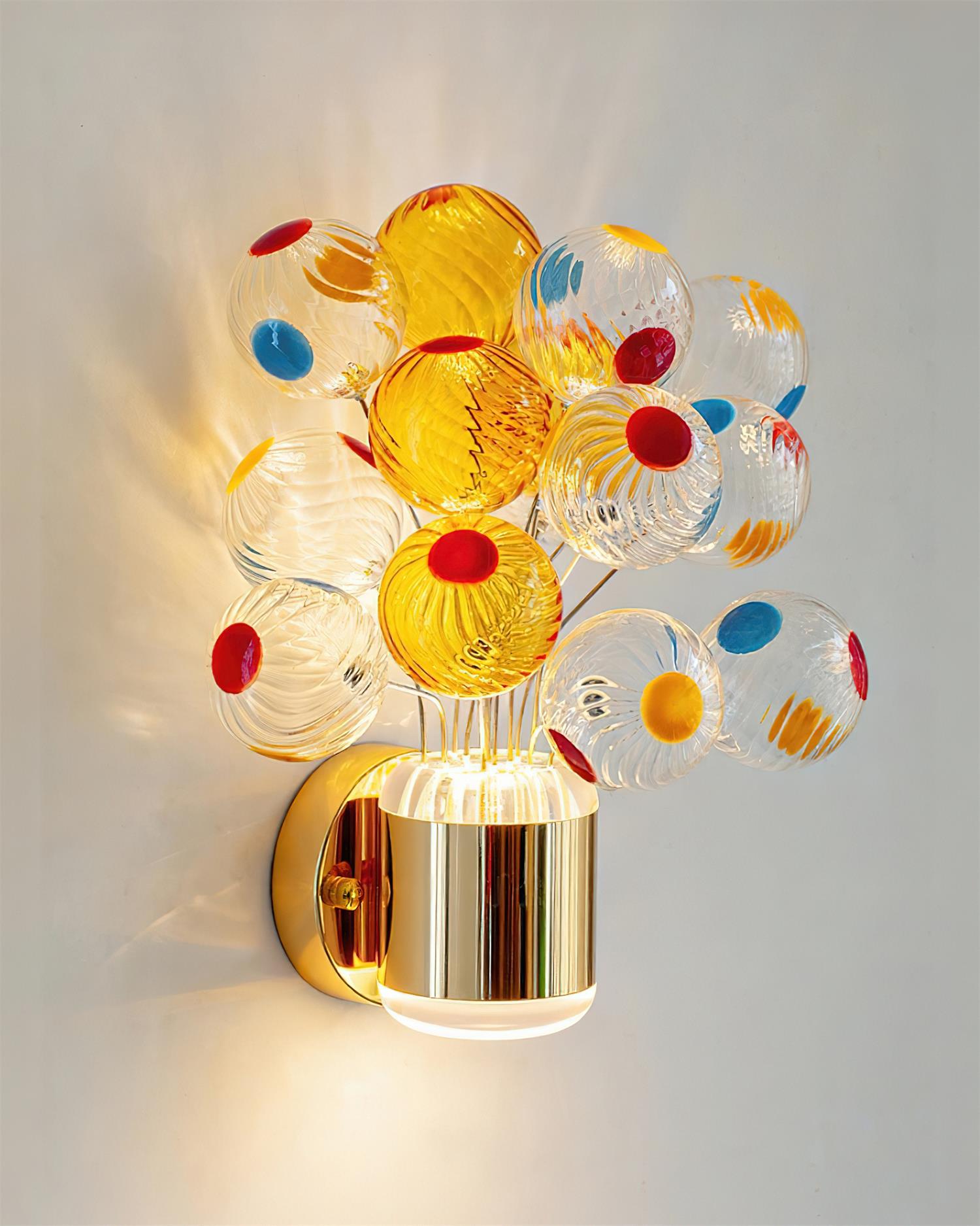 Balloon Art Deco Glass Bouquet Wall Light