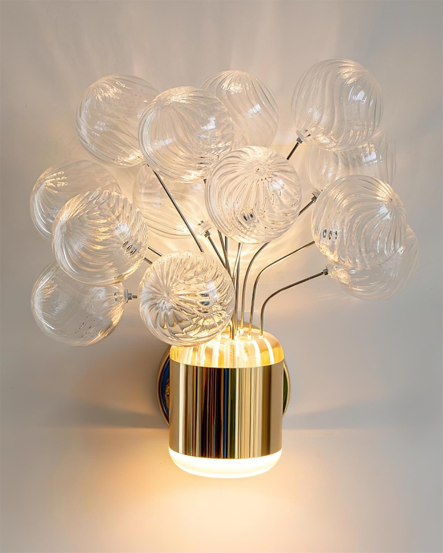 Balloon Art Deco Glass Bouquet Wall Light