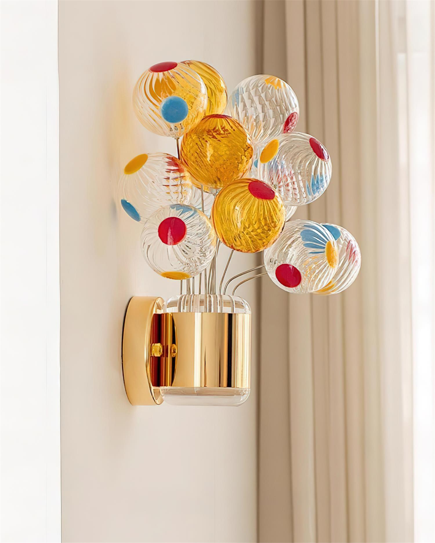 Balloon Art Deco Glass Bouquet Wall Light