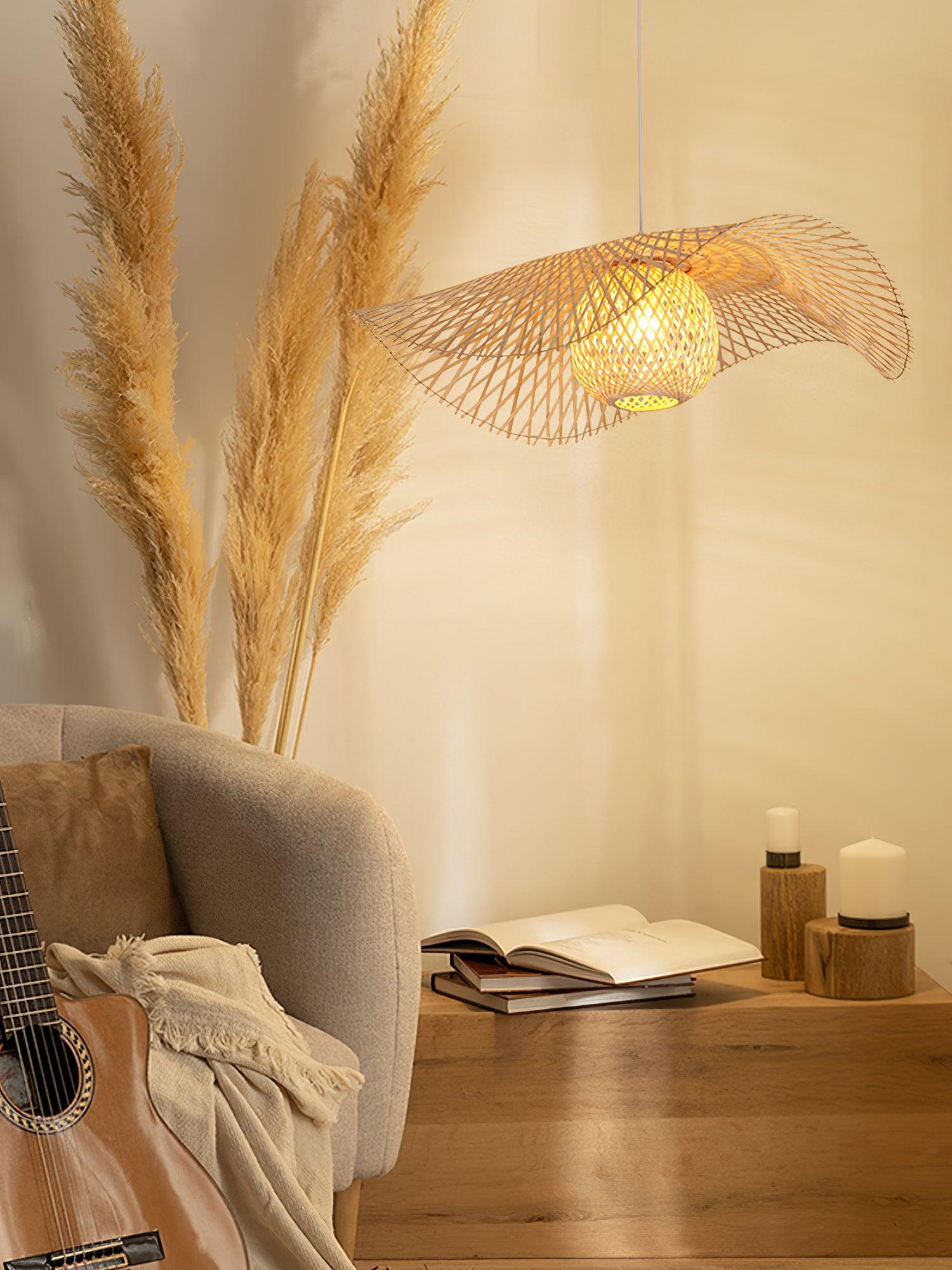 Bamboo Frame Pendant Lamp - Blowlighting