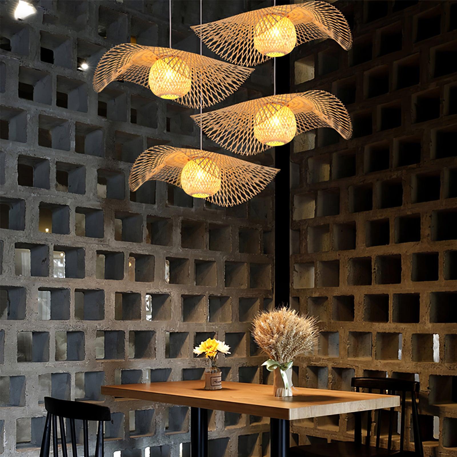 Bamboo Frame Pendant Lamp - Blowlighting