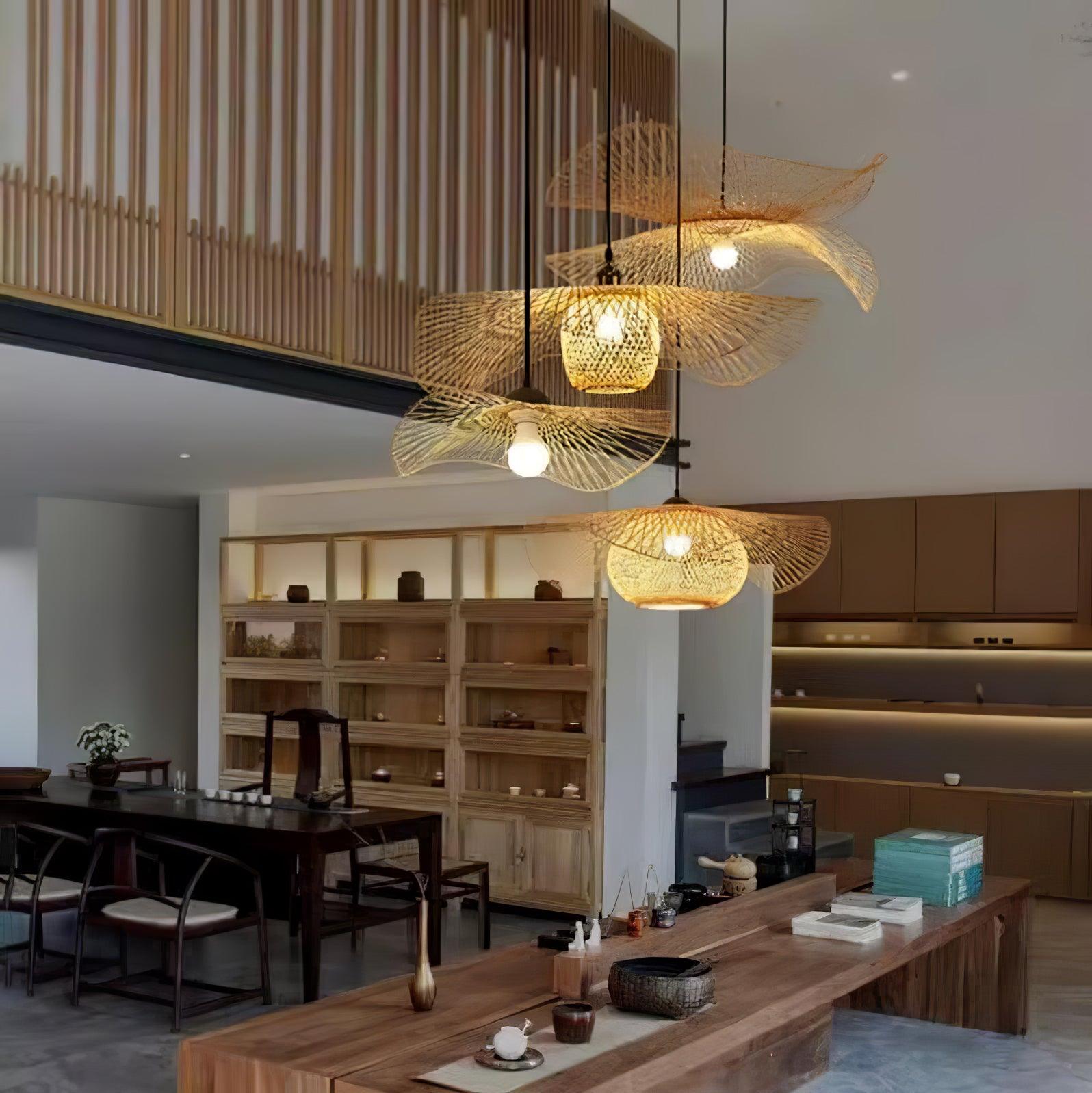 Bamboo Frame Pendant Lamp - Blowlighting