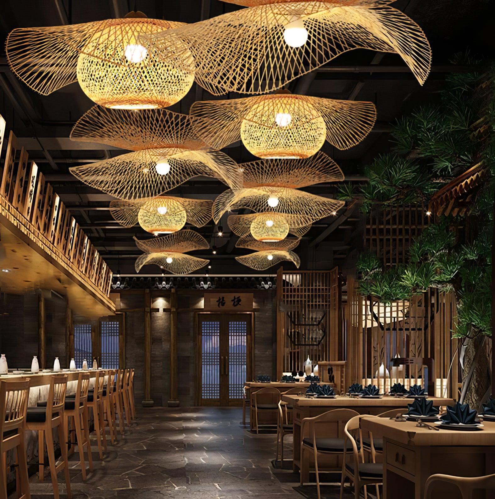Bamboo Frame Pendant Lamp - Blowlighting