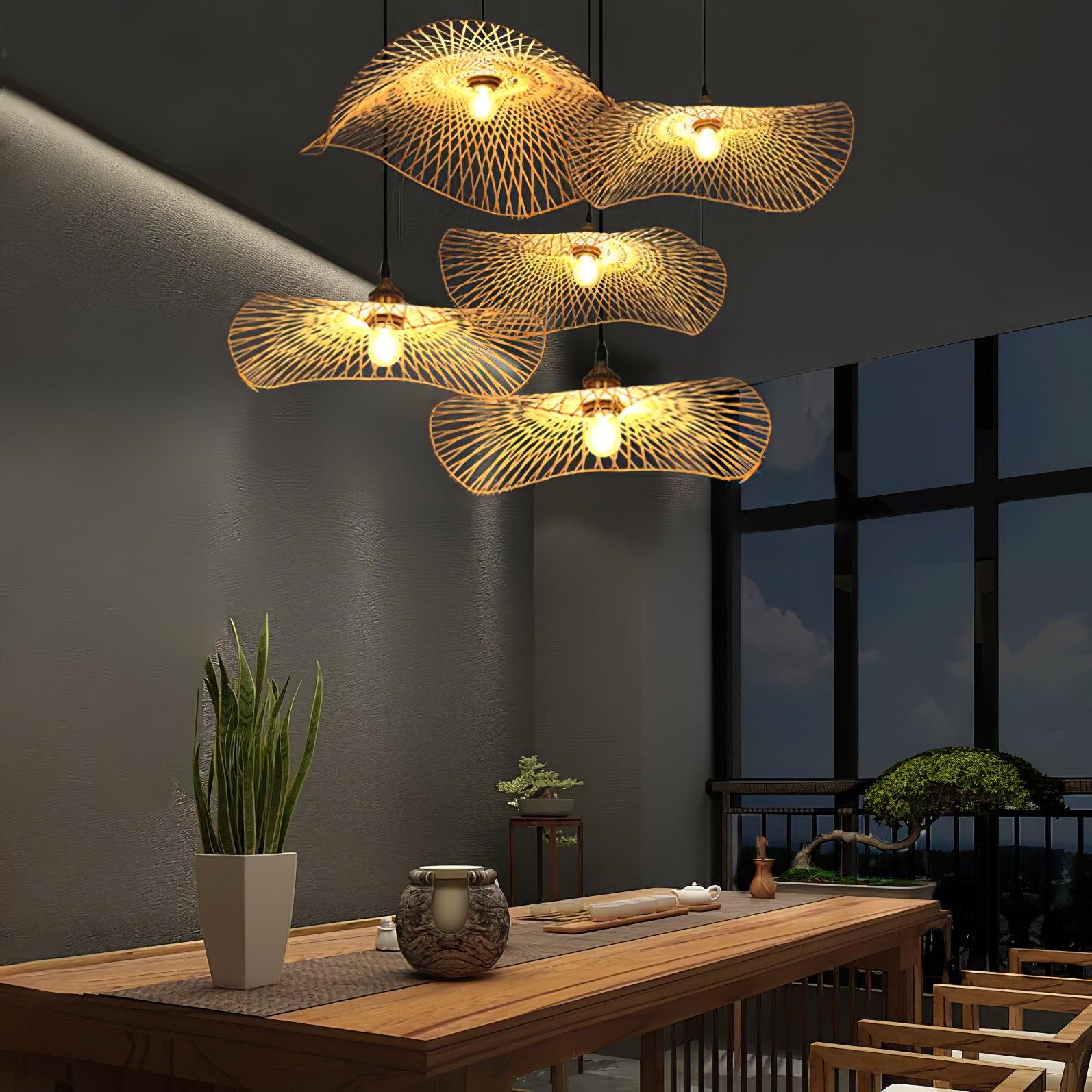 Bamboo Frame Pendant Lamp - Blowlighting