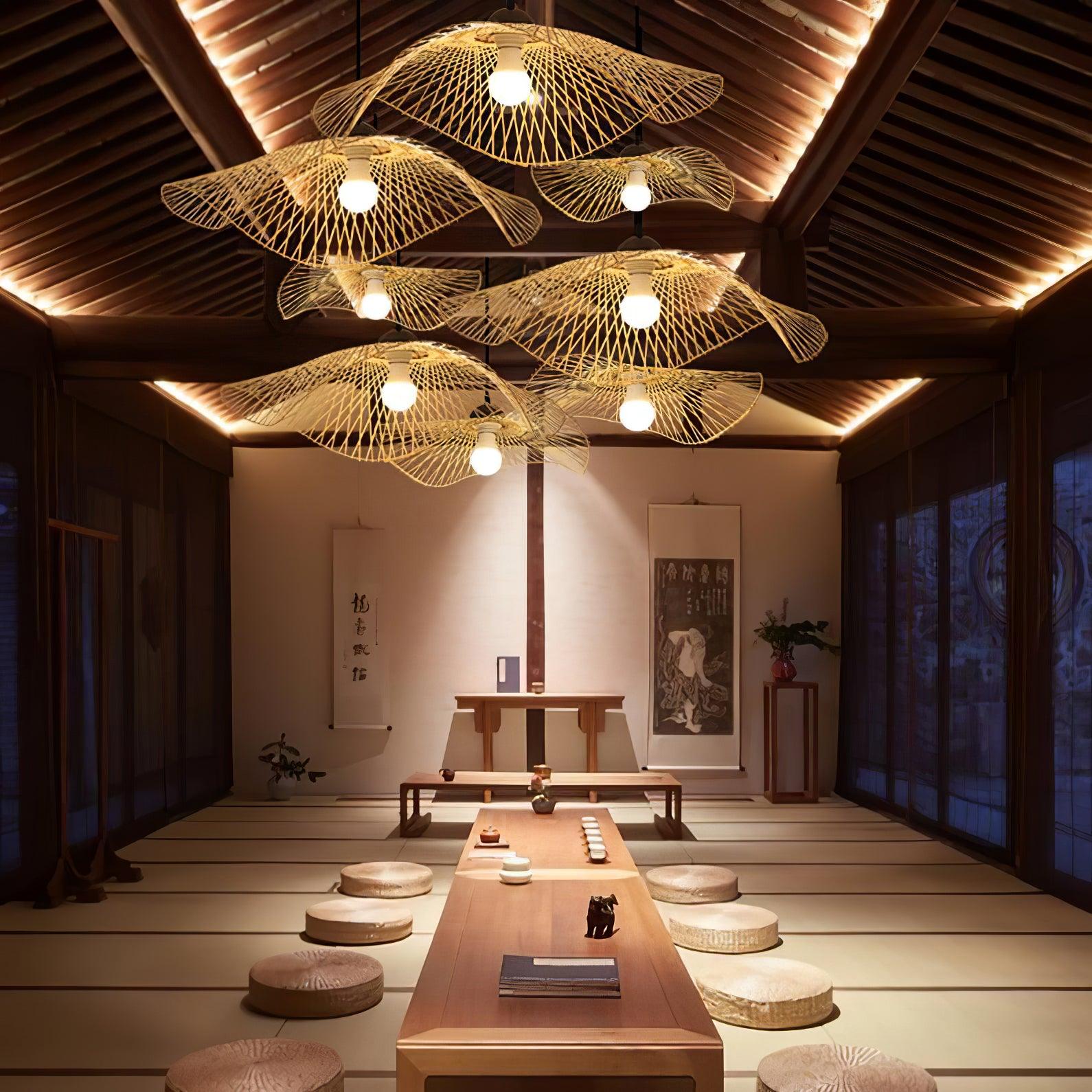 Bamboo Frame Pendant Lamp - Blowlighting