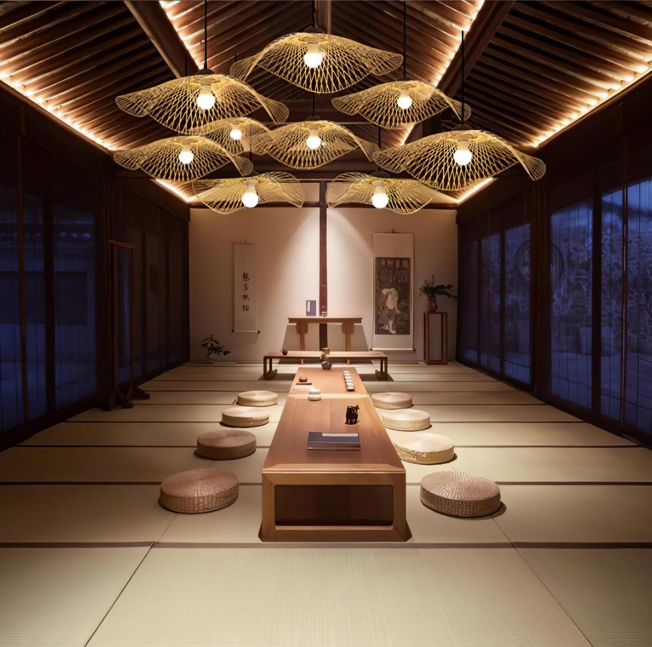 Bamboo Frame Pendant Lamp - Blowlighting