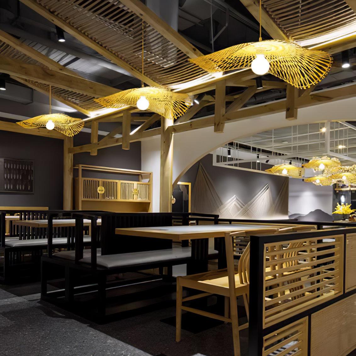 Bamboo Frame Pendant Lamp - Blowlighting
