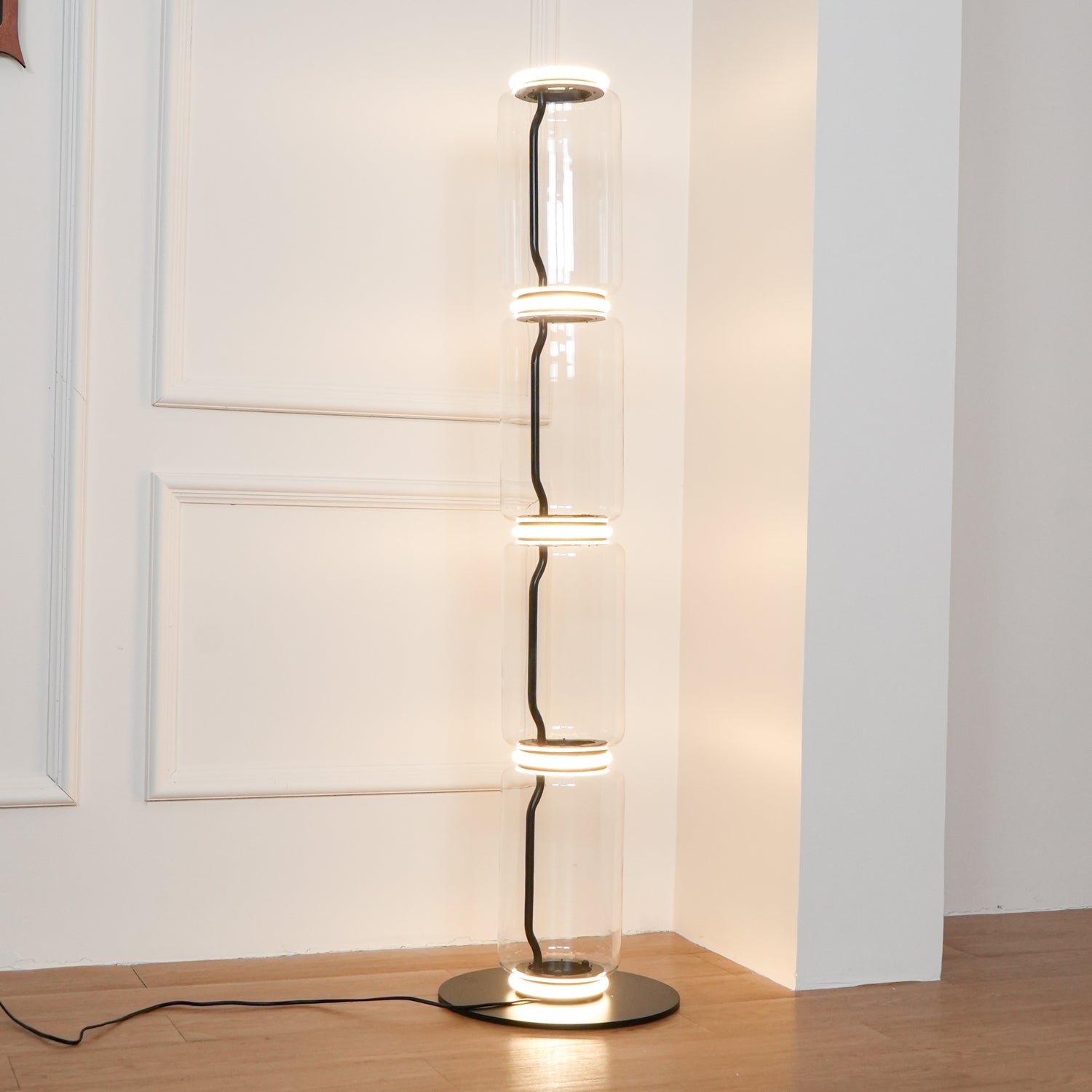 Bamboo Glass Floor Lamp - Blowlighting