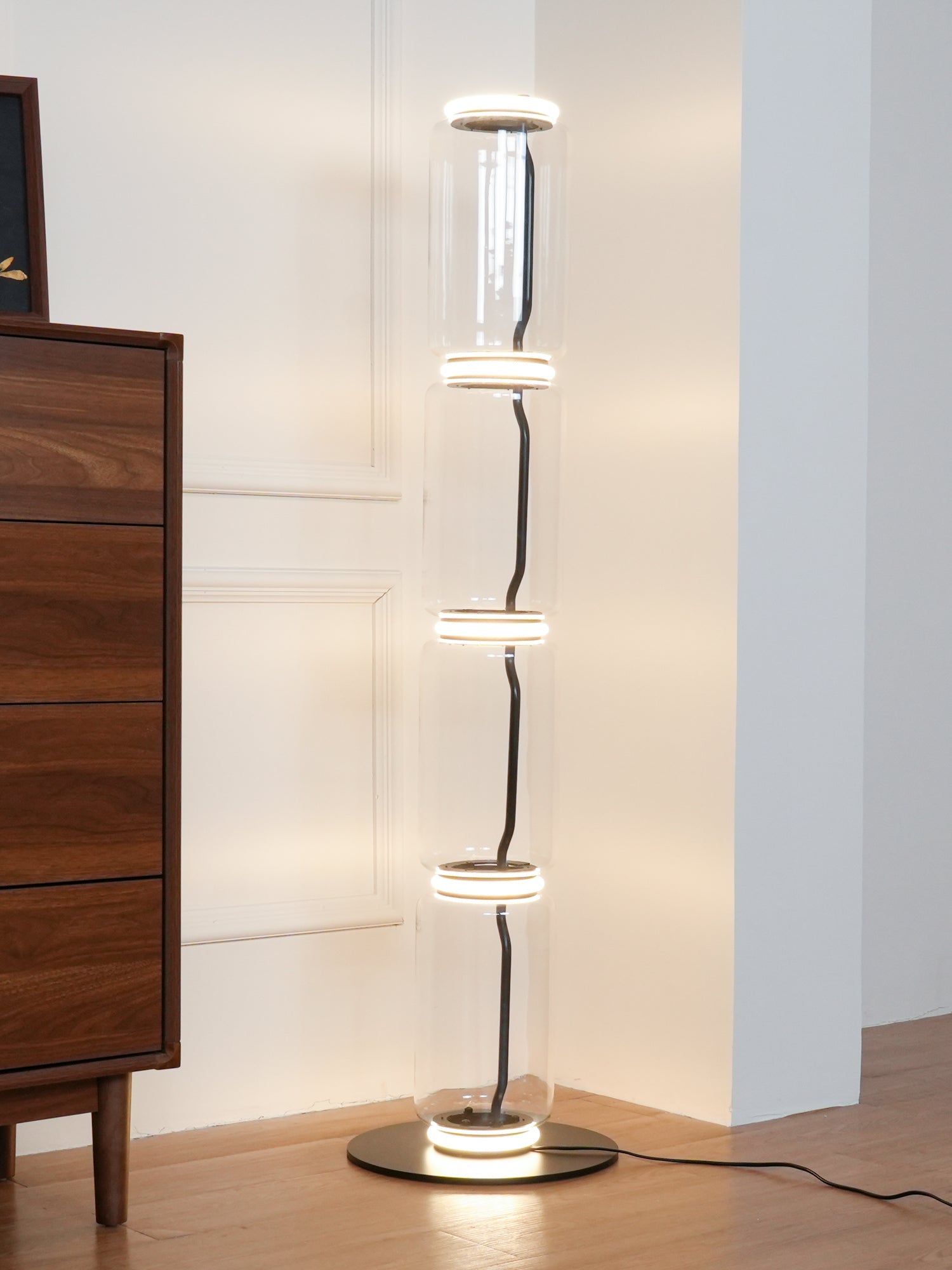 Bamboo Glass Floor Lamp - Blowlighting