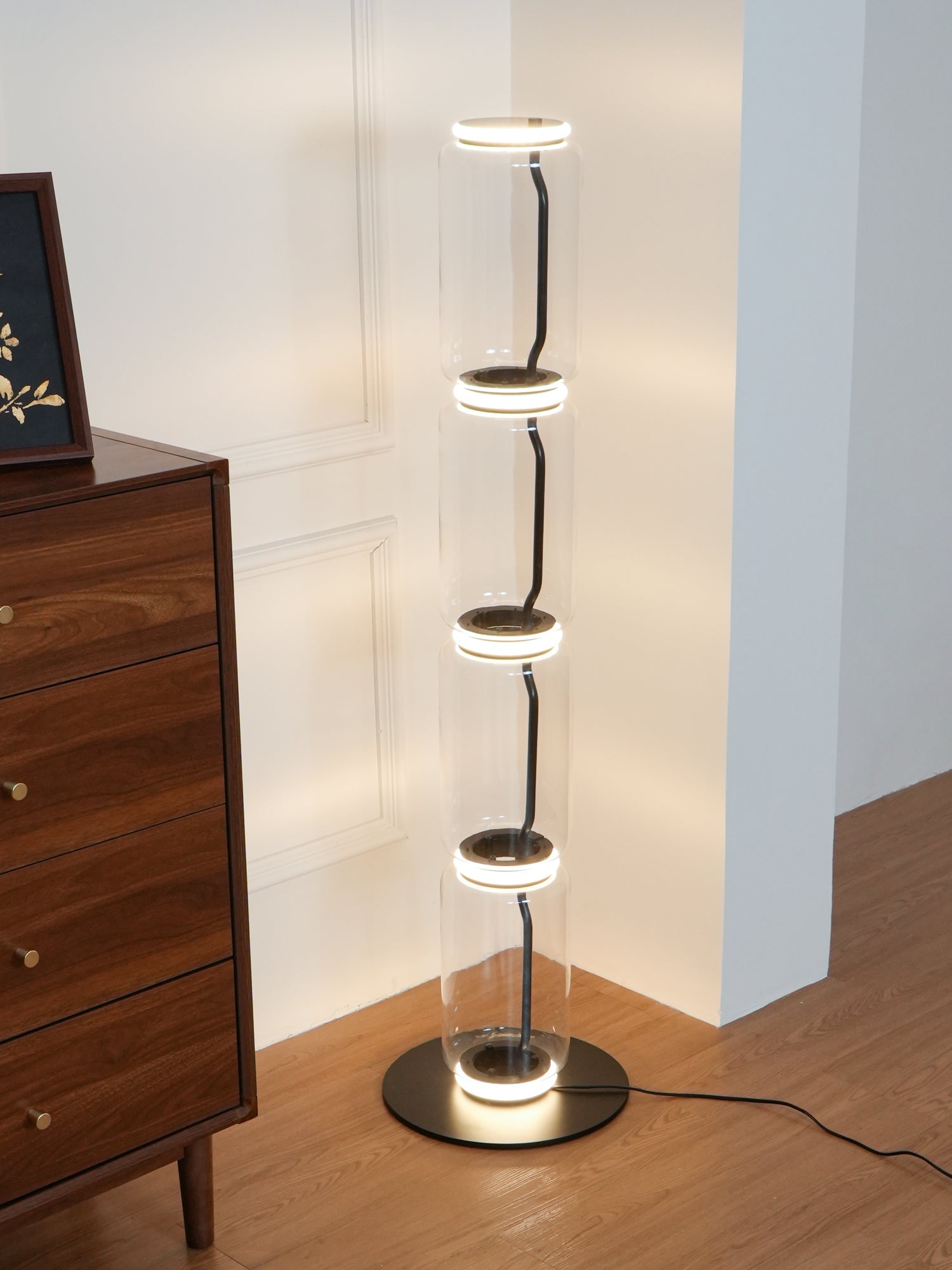 Bamboo Glass Floor Lamp - Blowlighting