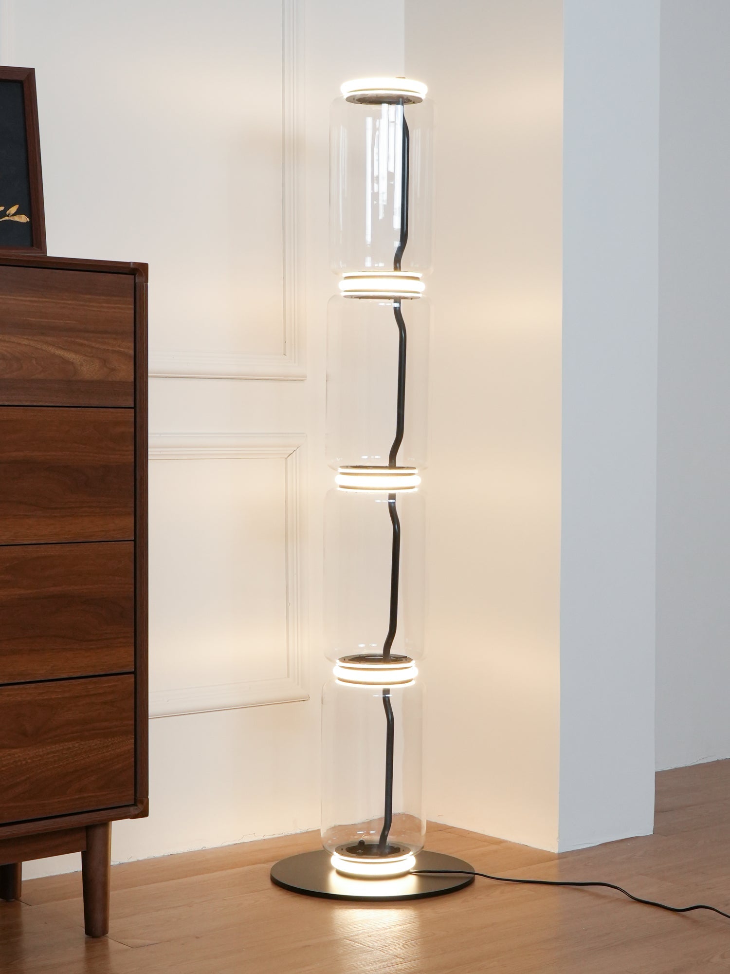 Bamboo Glass Floor Lamp - Blowlighting