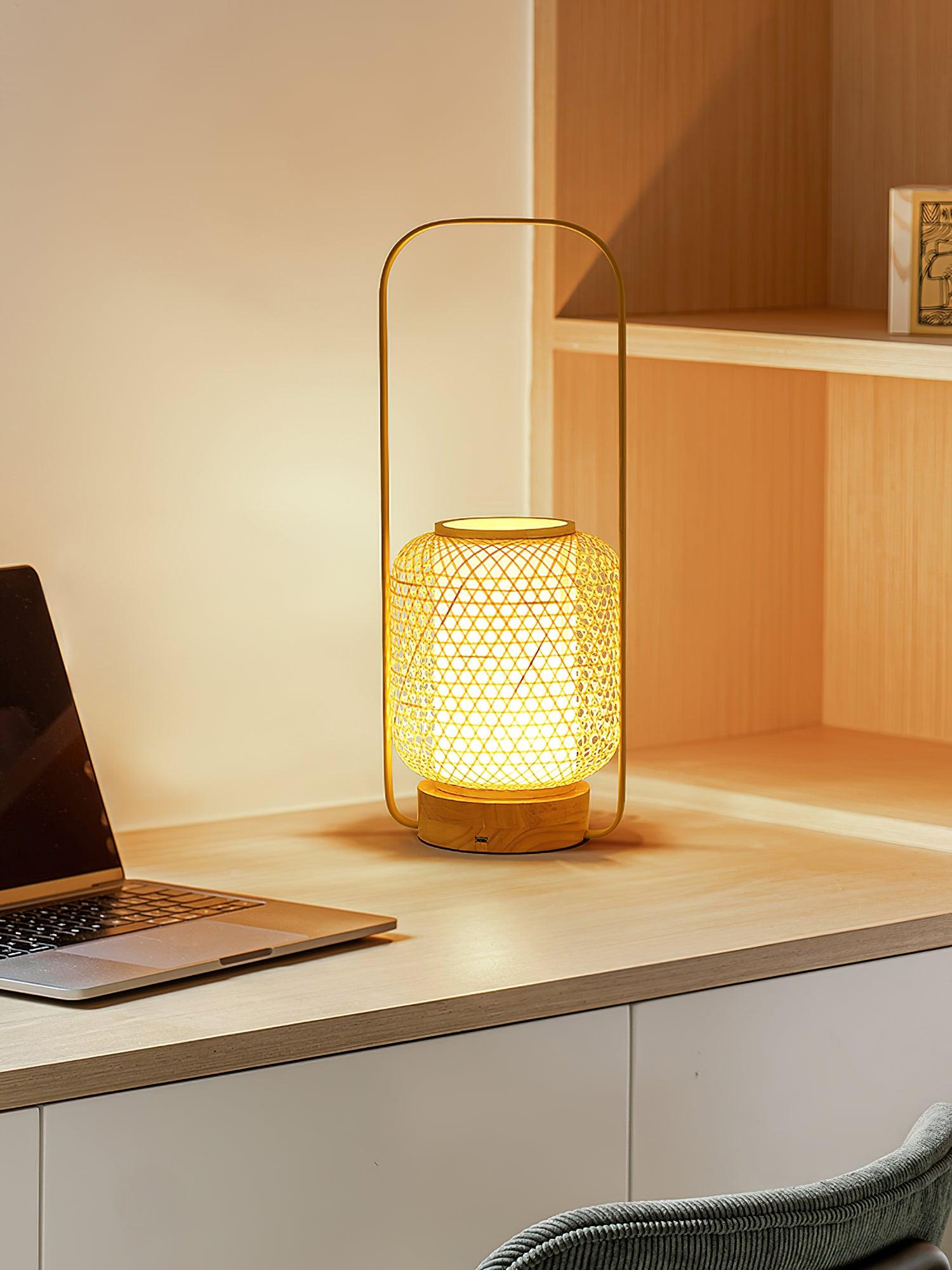 Bamboo Lantern Table Lamp - Blowlighting