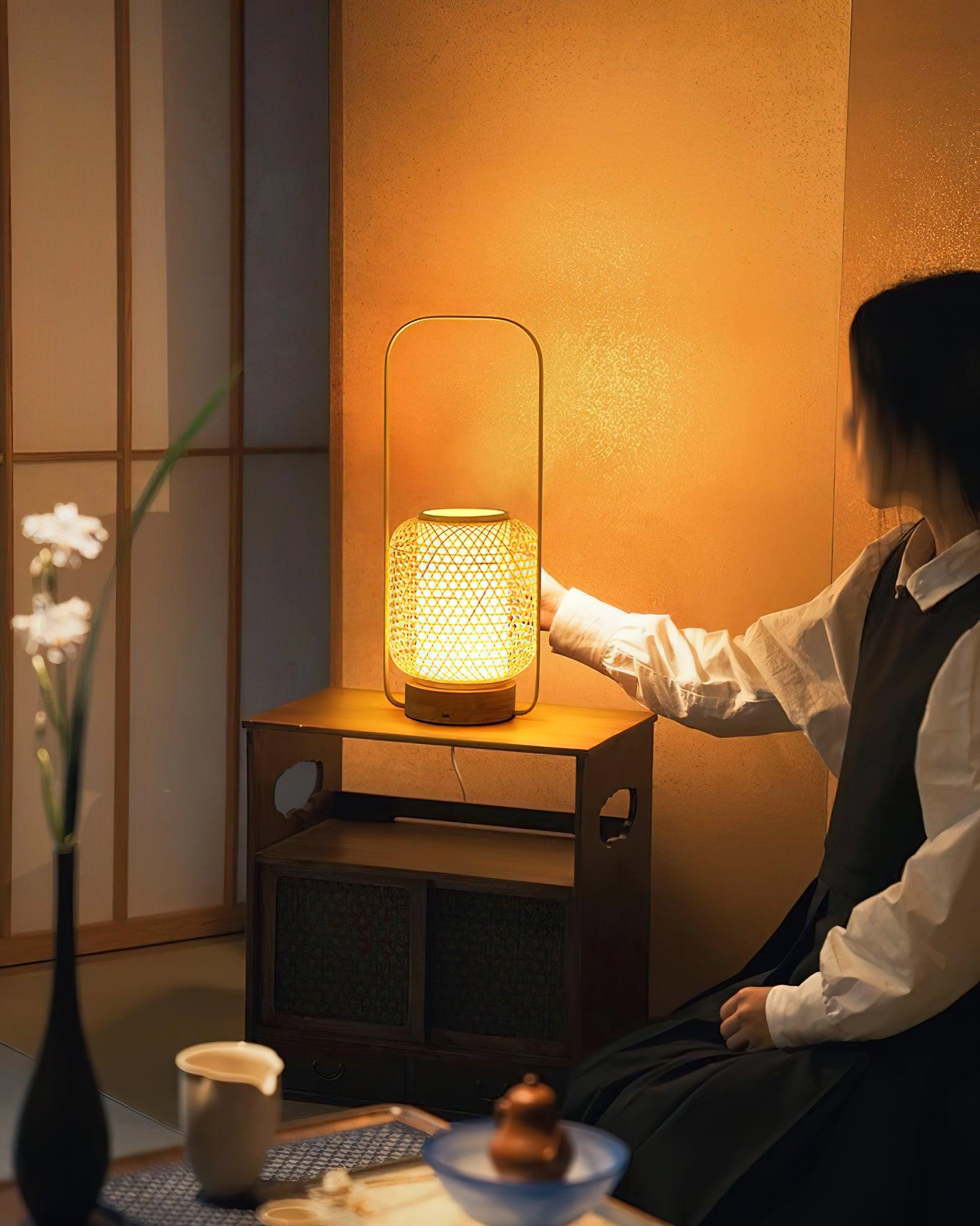 Bamboo Lantern Table Lamp - Blowlighting