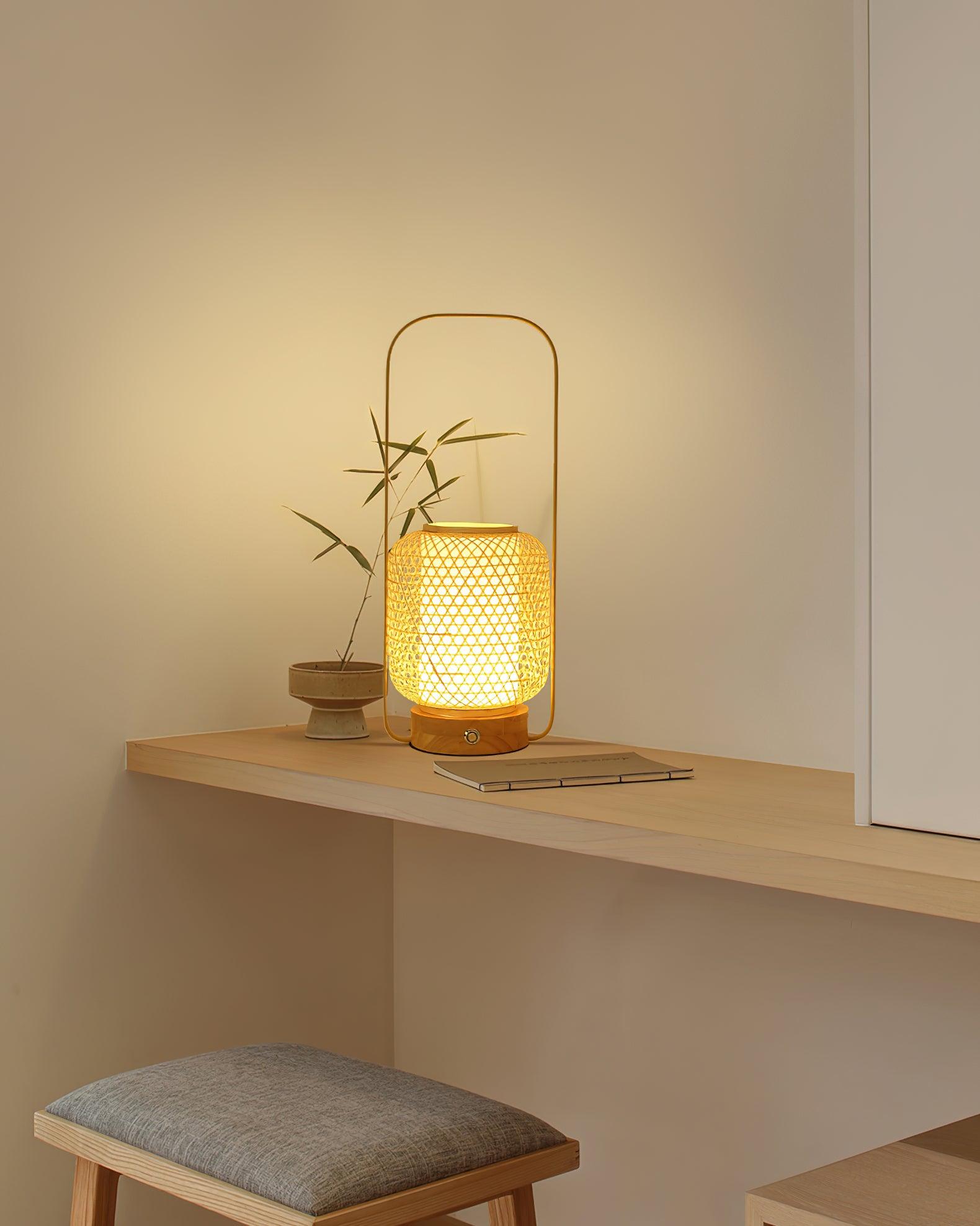 Bamboo Lantern Table Lamp - Blowlighting