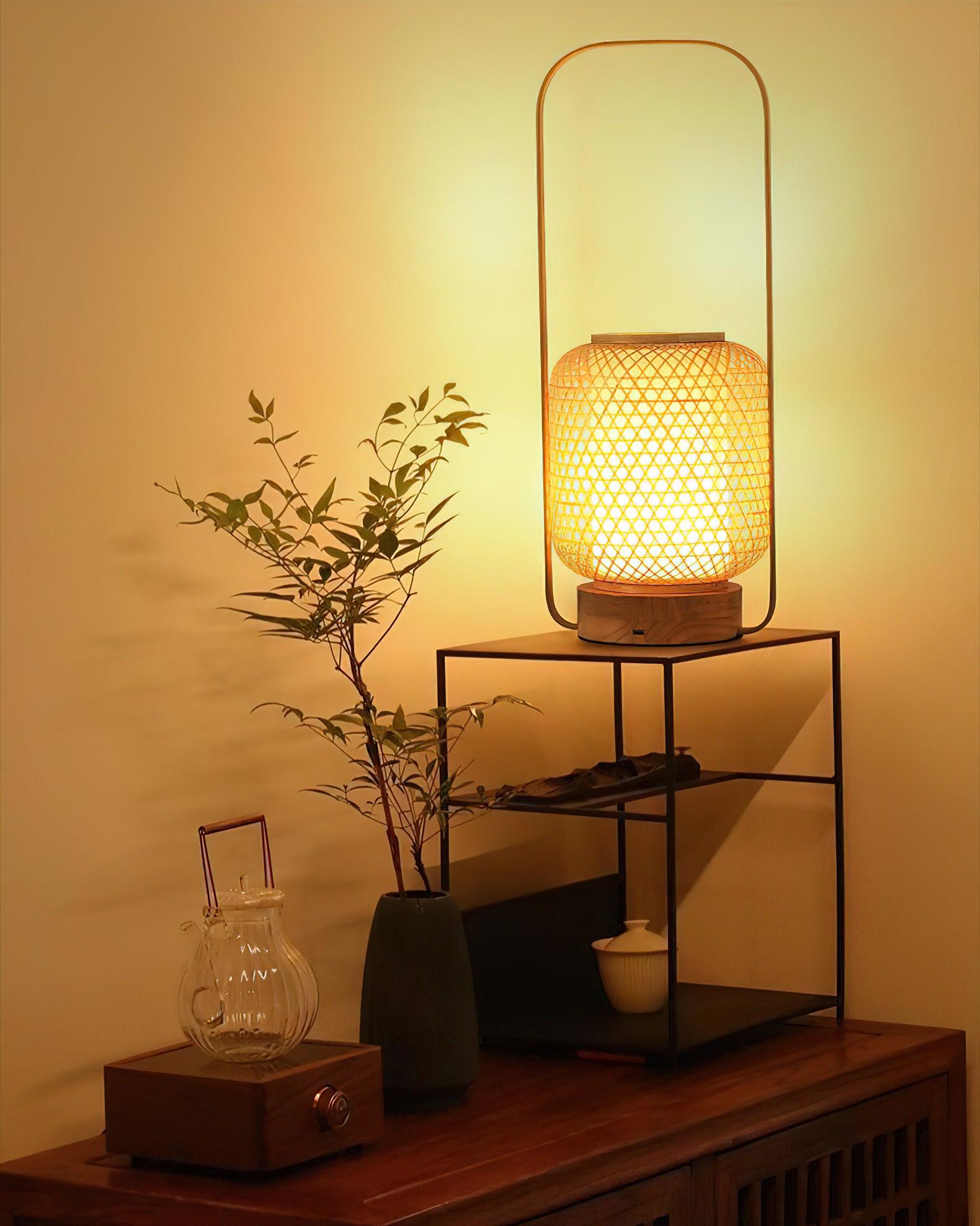Bamboo Lantern Table Lamp - Blowlighting