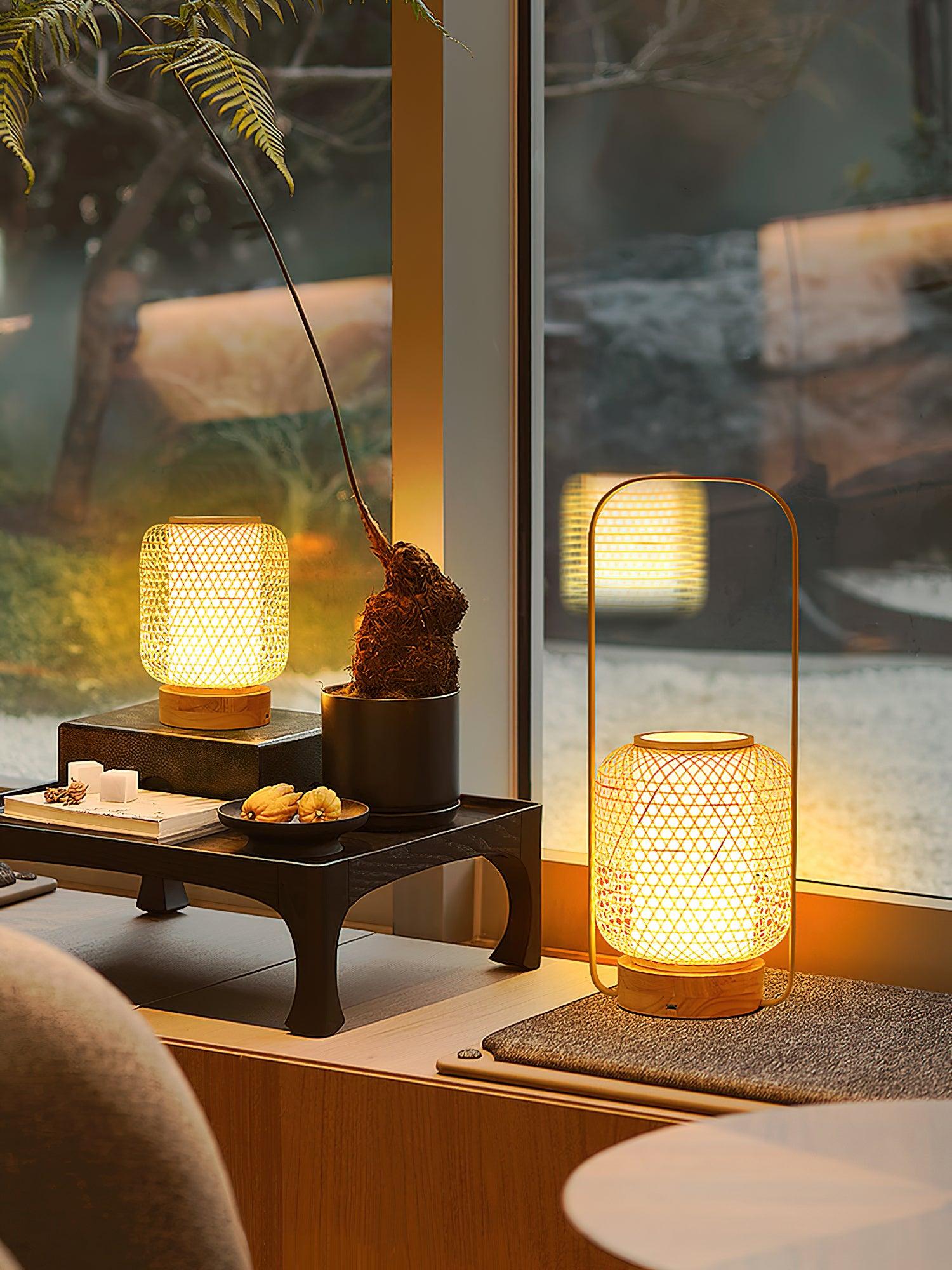 Bamboo Lantern Table Lamp - Blowlighting
