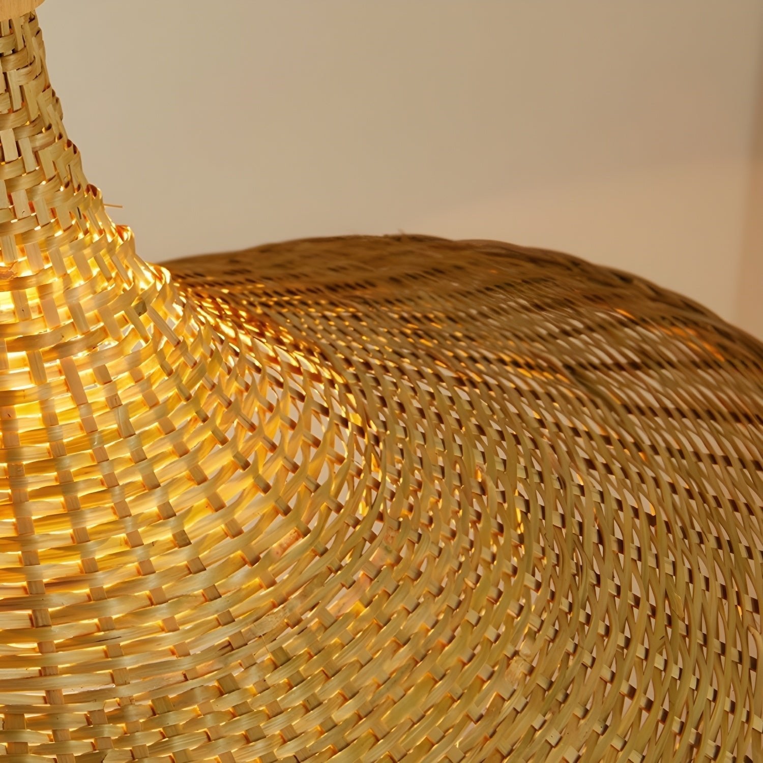 Rattan Weave Hat Pendant Light - Blowlighting